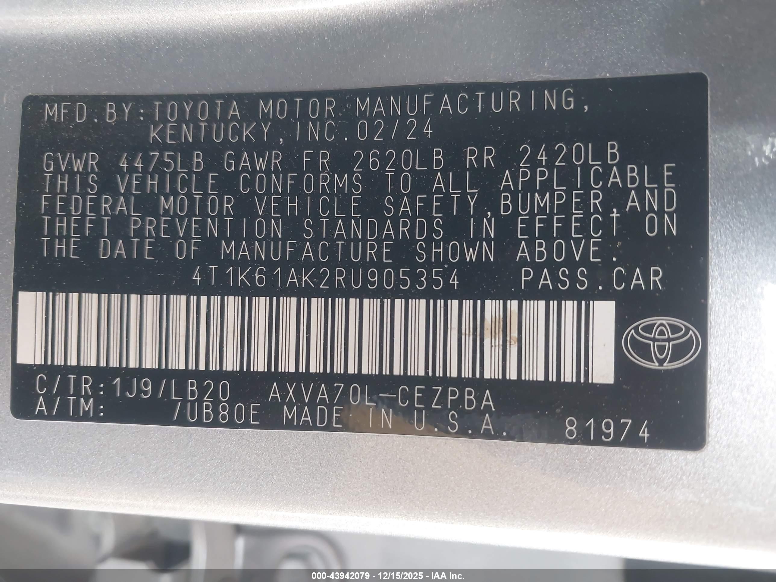 TOYOTA CAMRY image 9