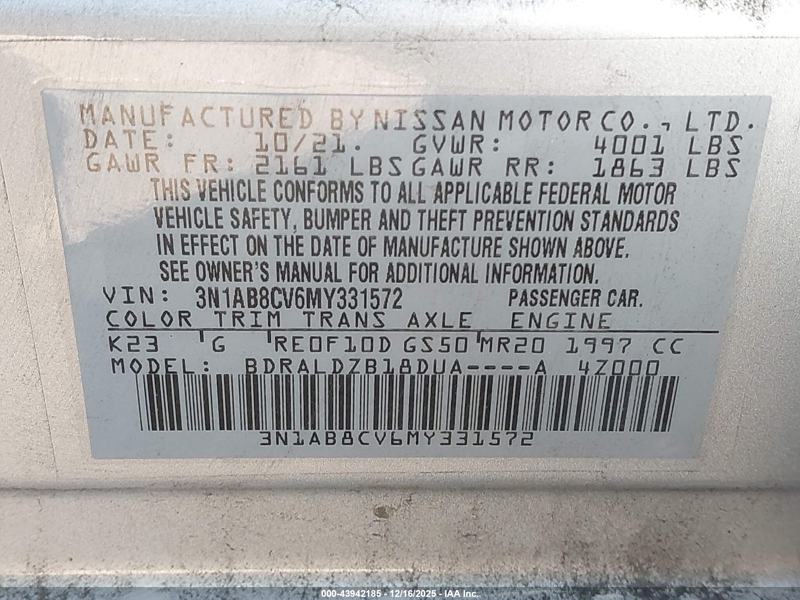 NISSAN SENTRA image 9