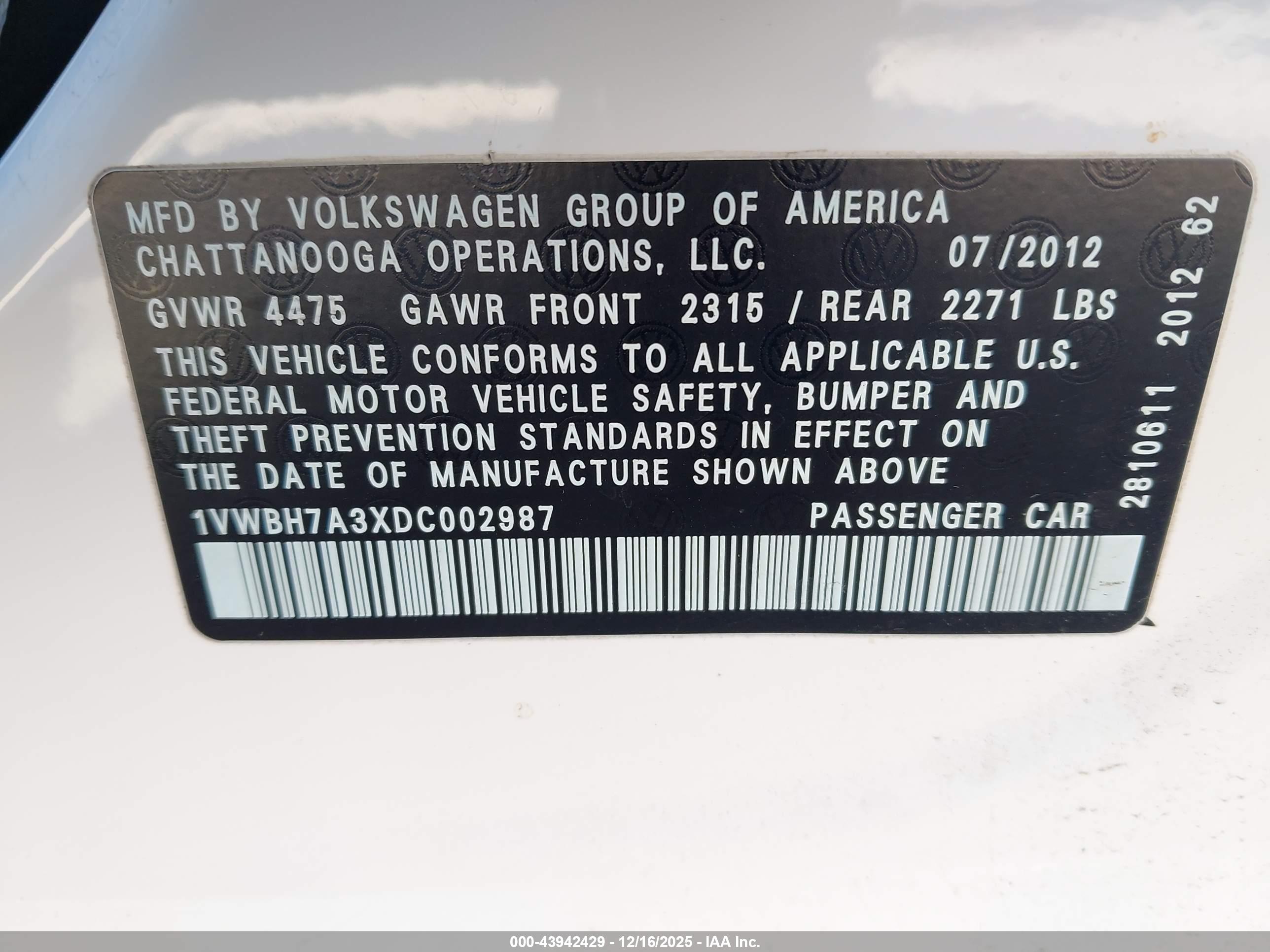 VOLKSWAGEN PASSAT image 9