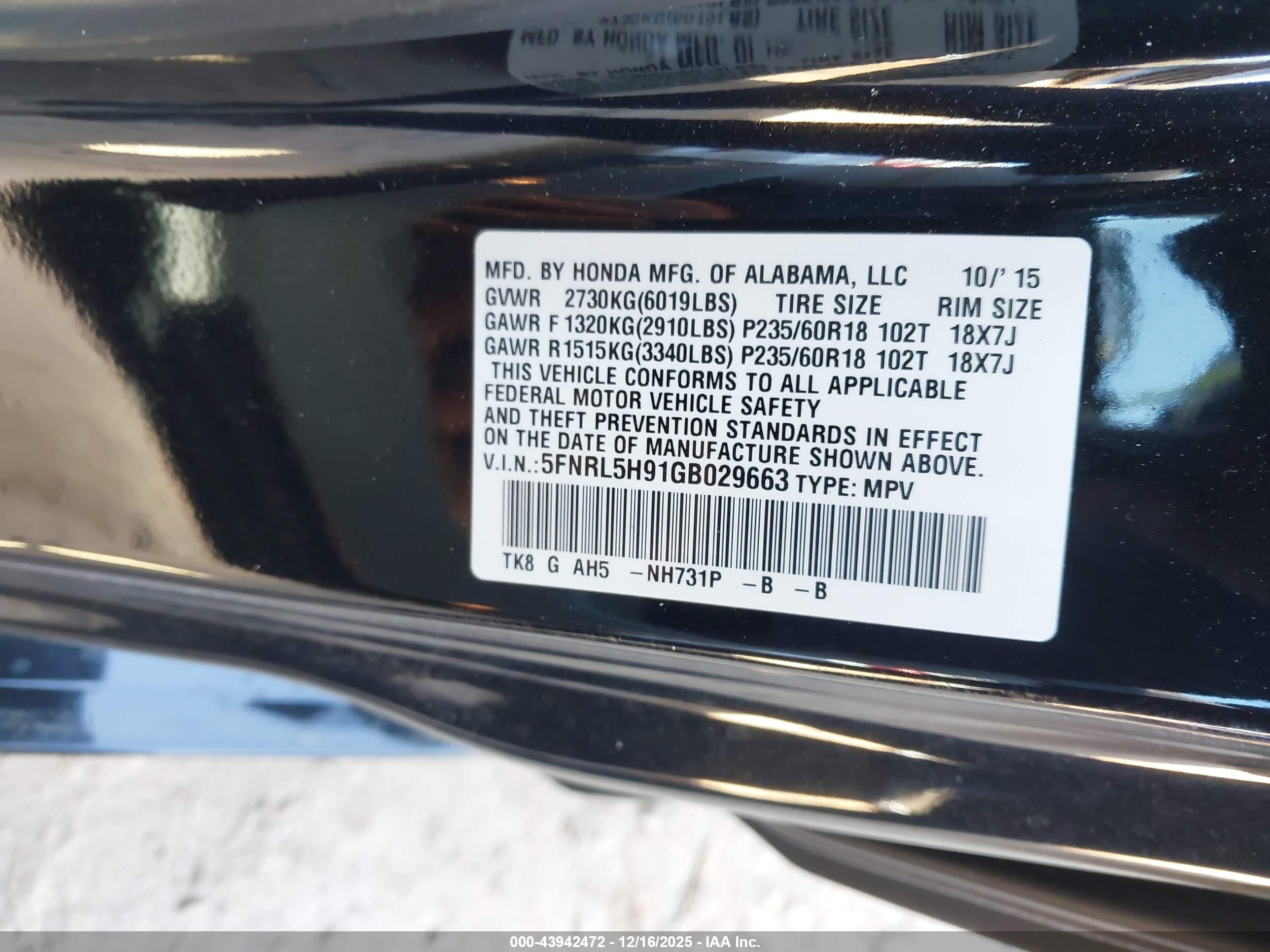 HONDA ODYSSEY image 9