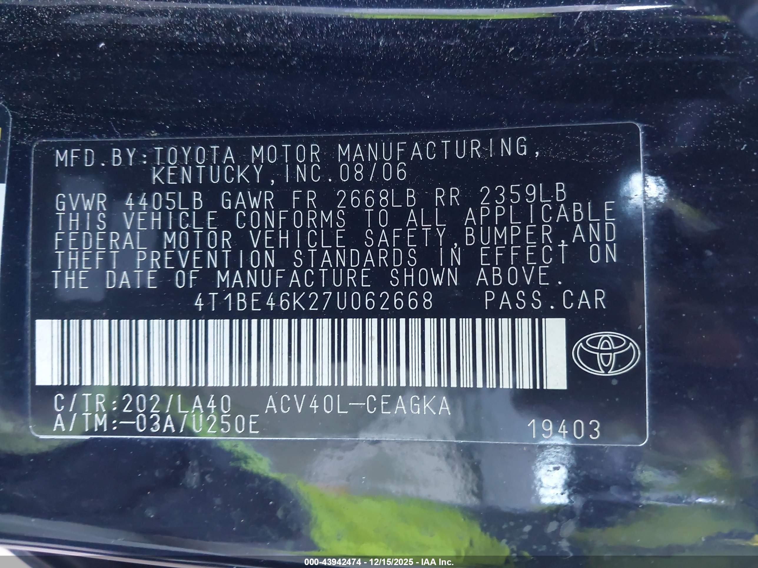 TOYOTA CAMRY image 9