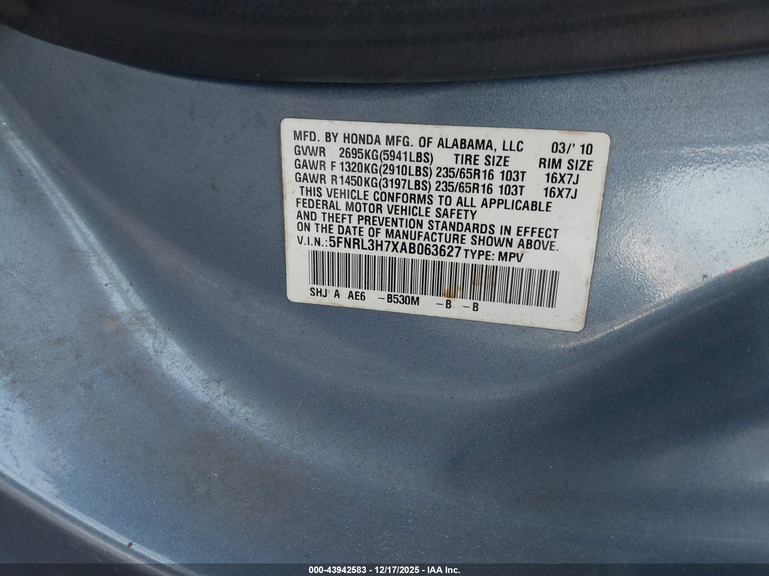HONDA ODYSSEY image 9