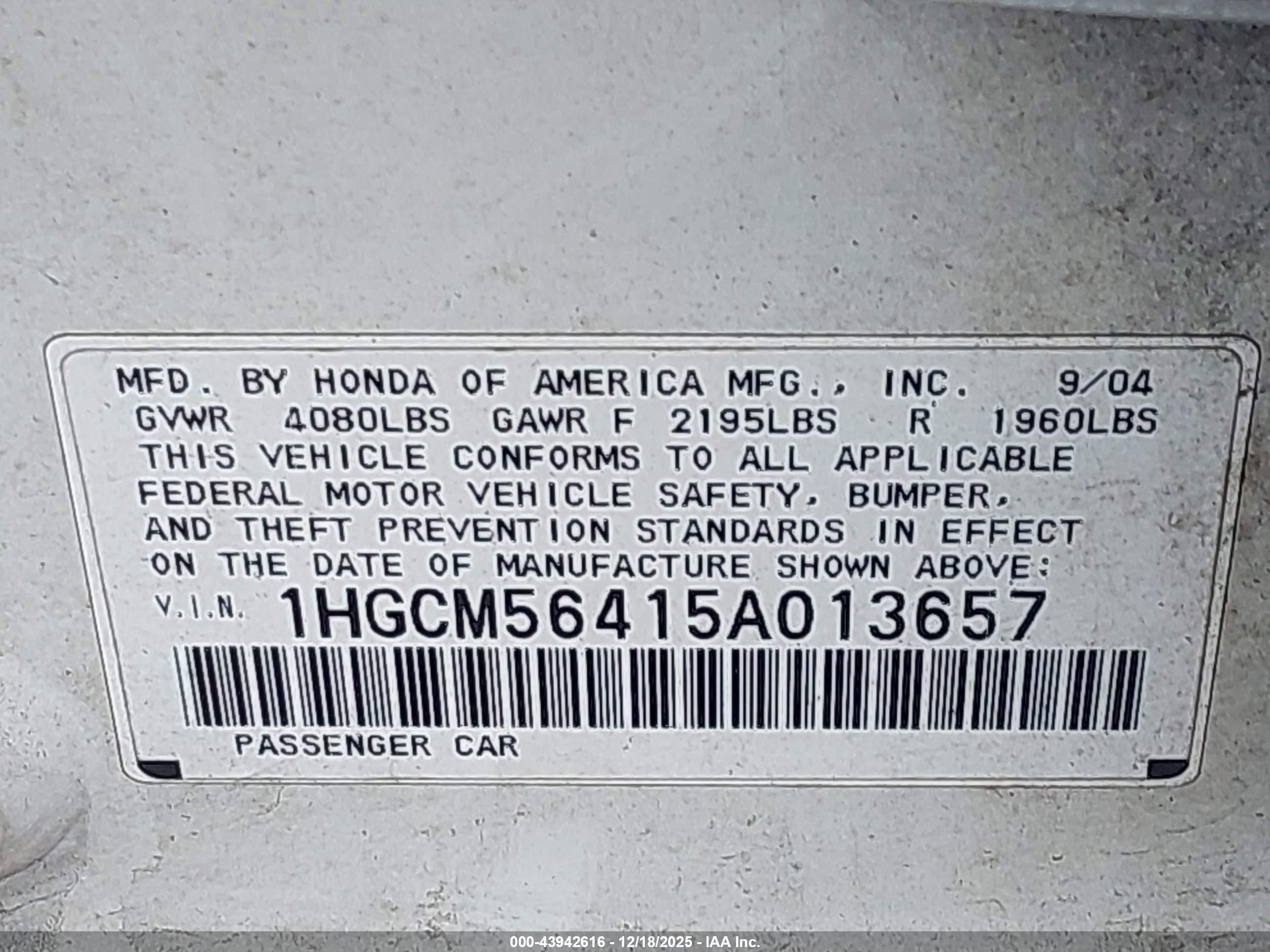 HONDA ACCORD image 9