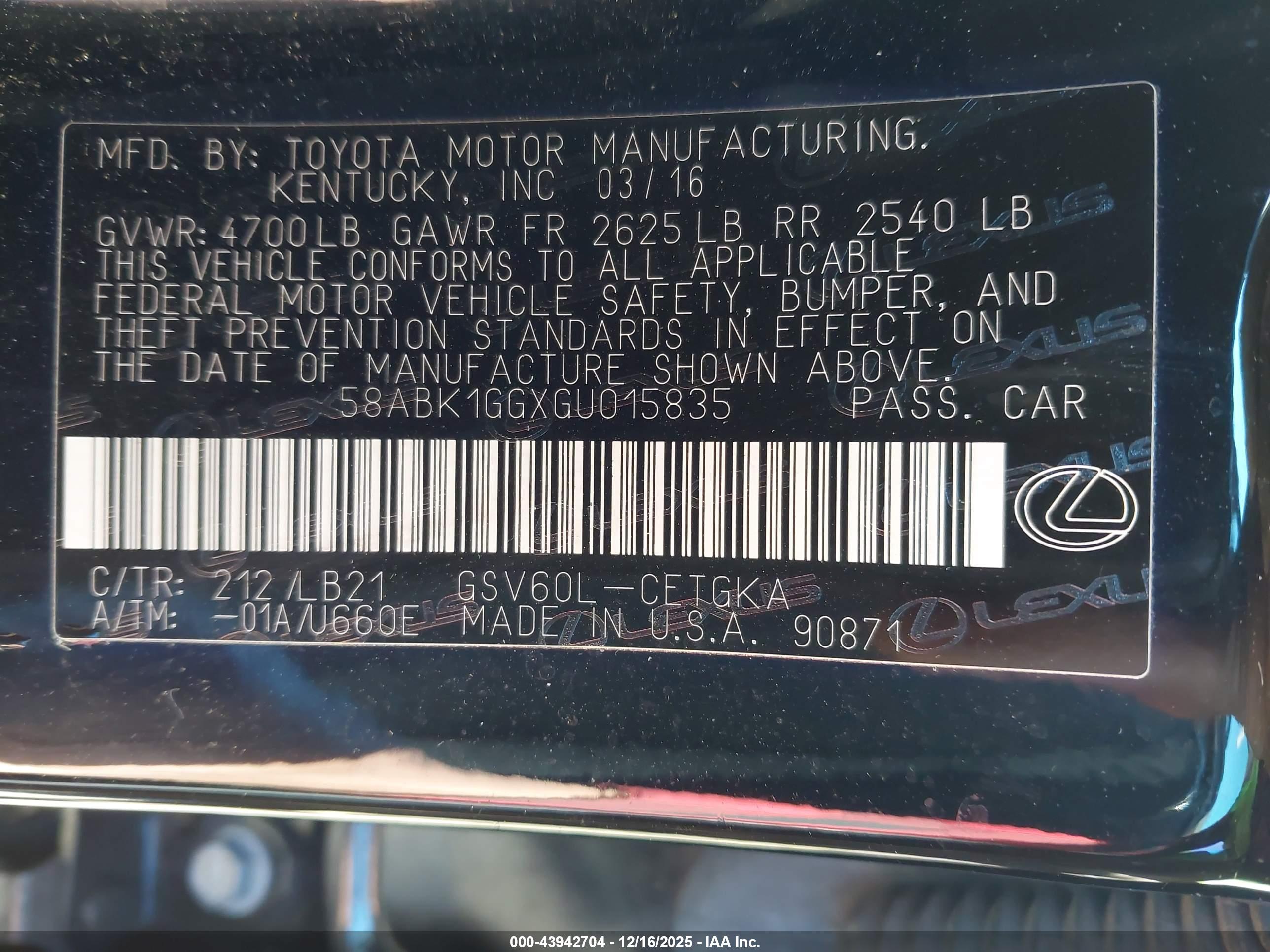 LEXUS ES image 9