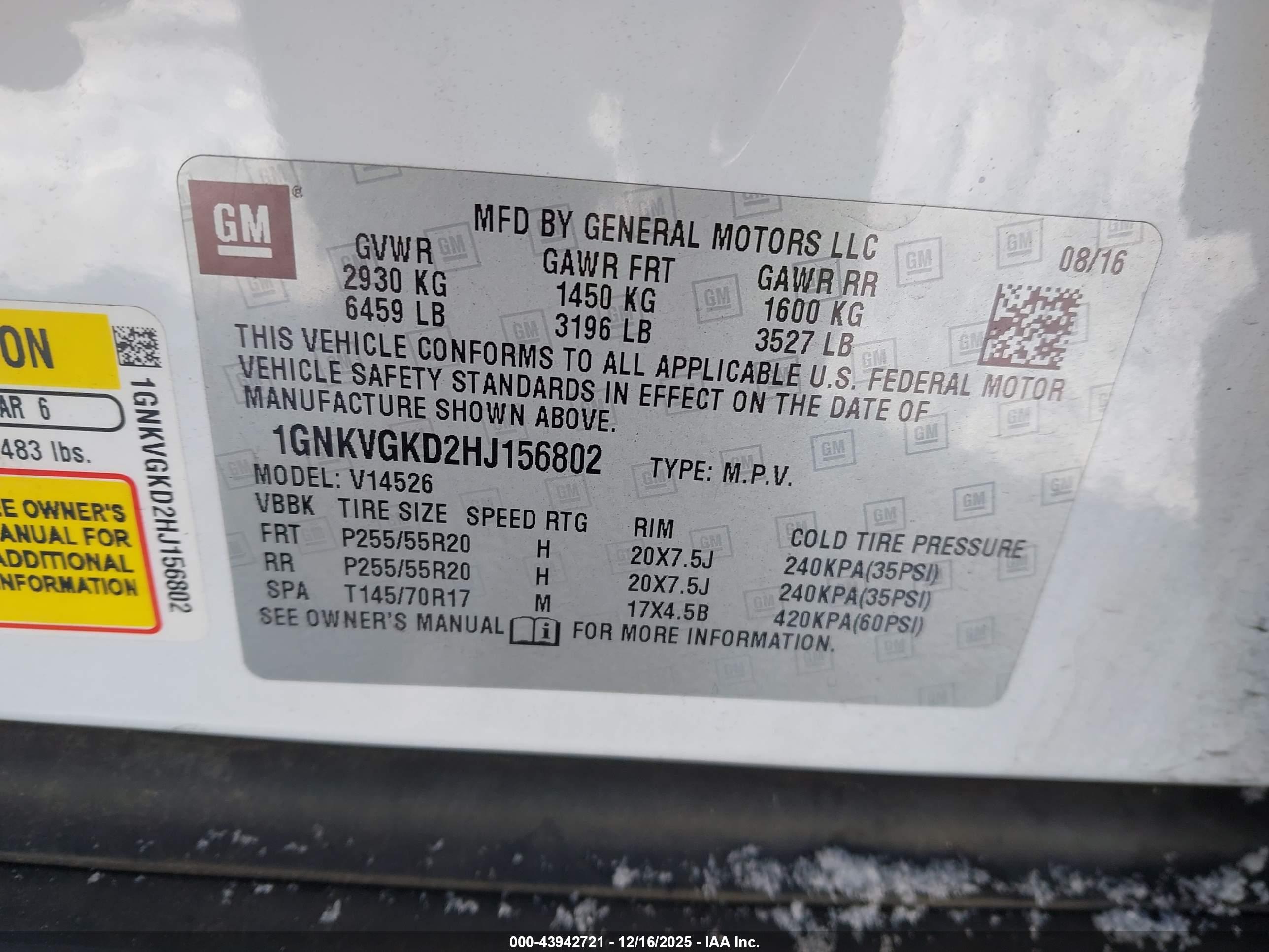 CHEVROLET TRAVERSE image 9