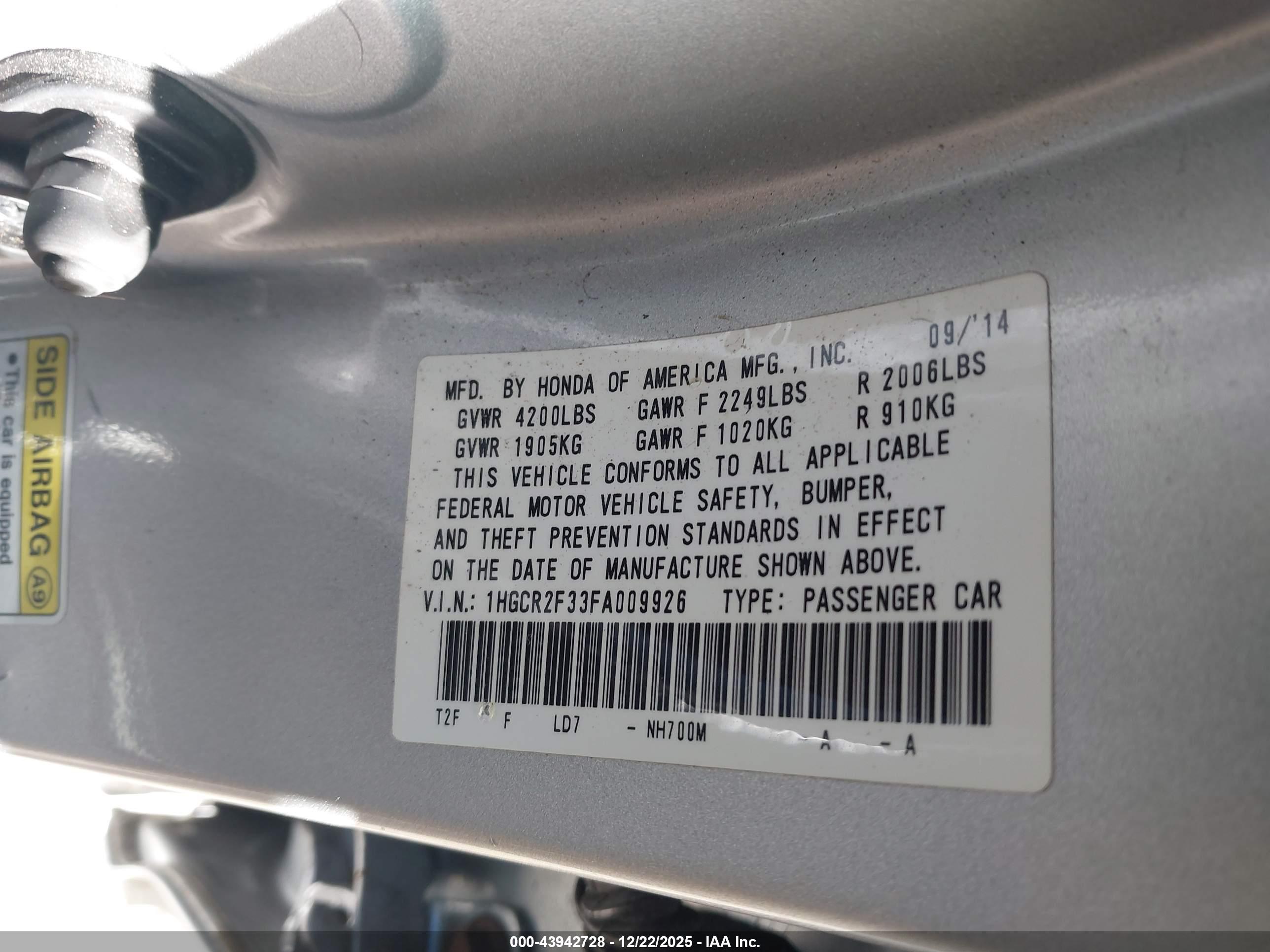 HONDA ACCORD image 9