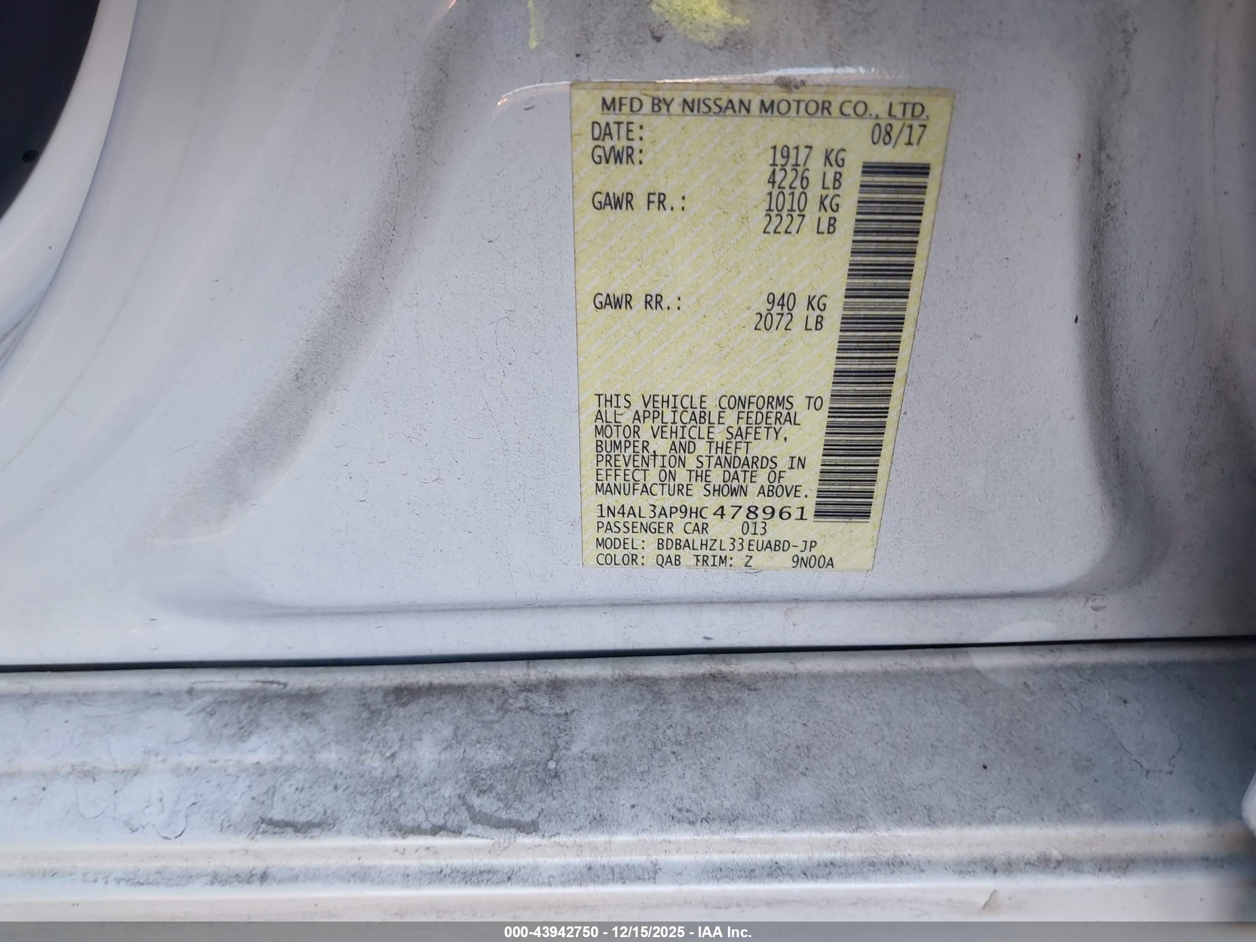 NISSAN ALTIMA image 9