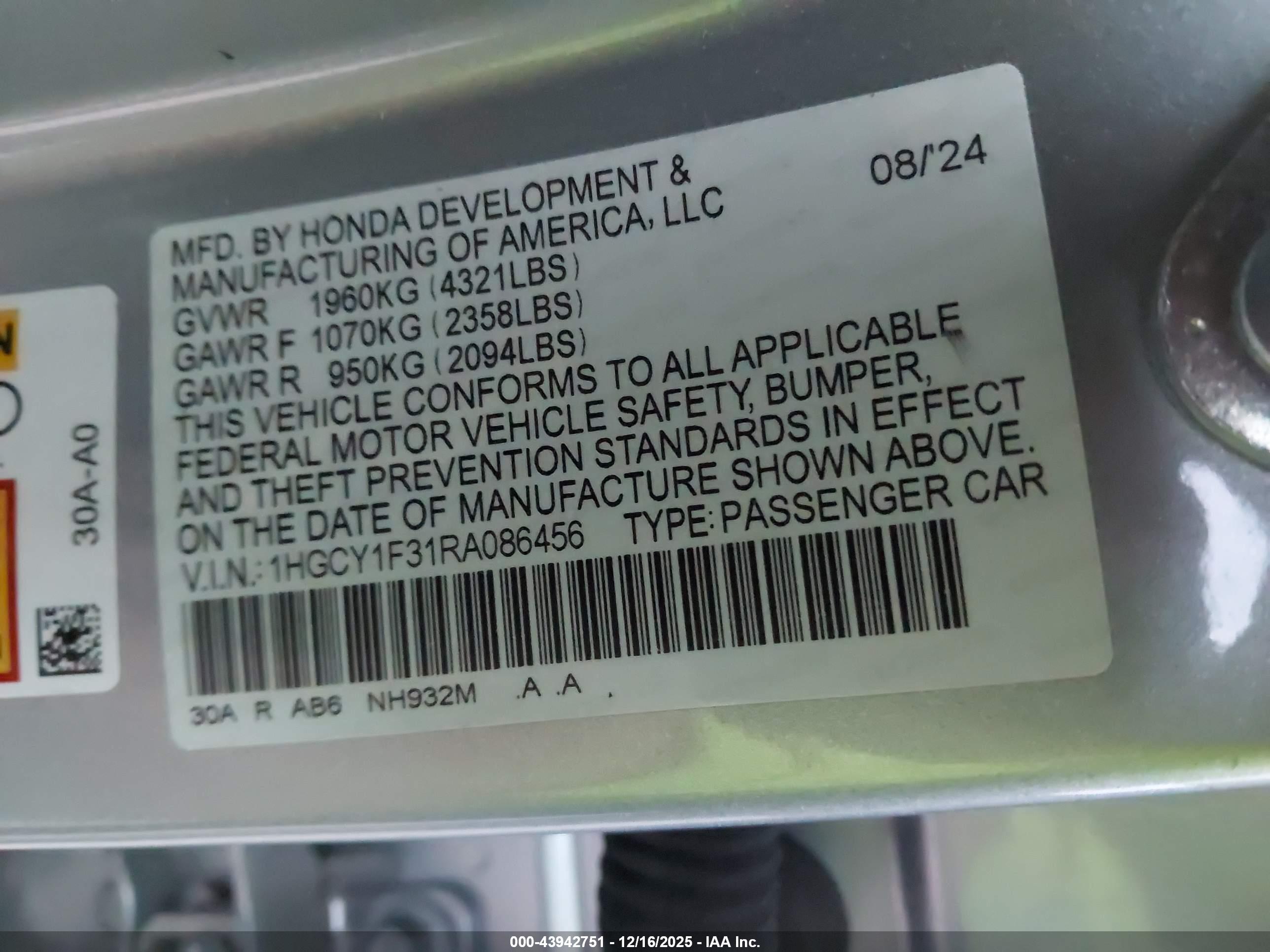HONDA ACCORD image 9