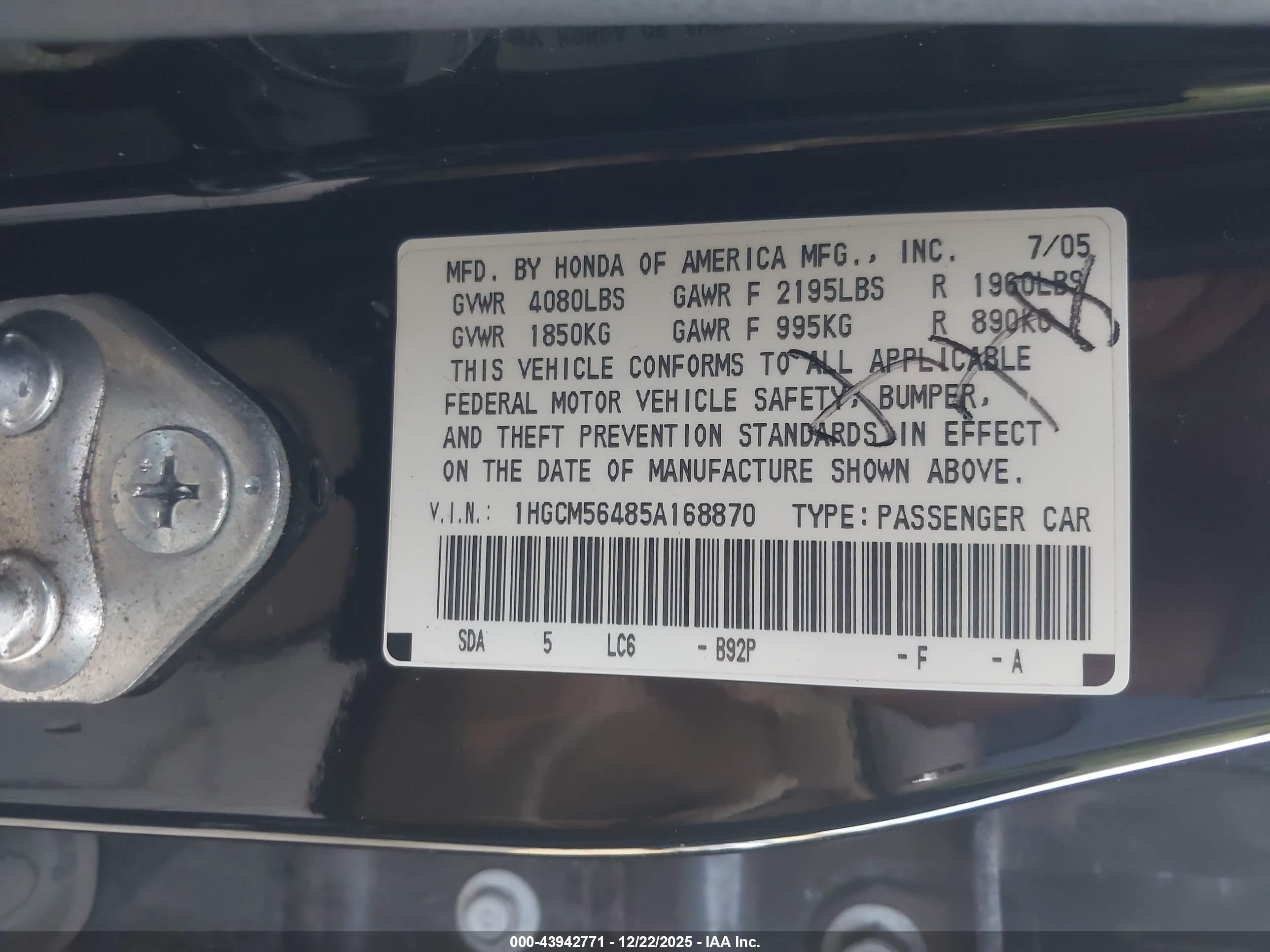 HONDA ACCORD image 9