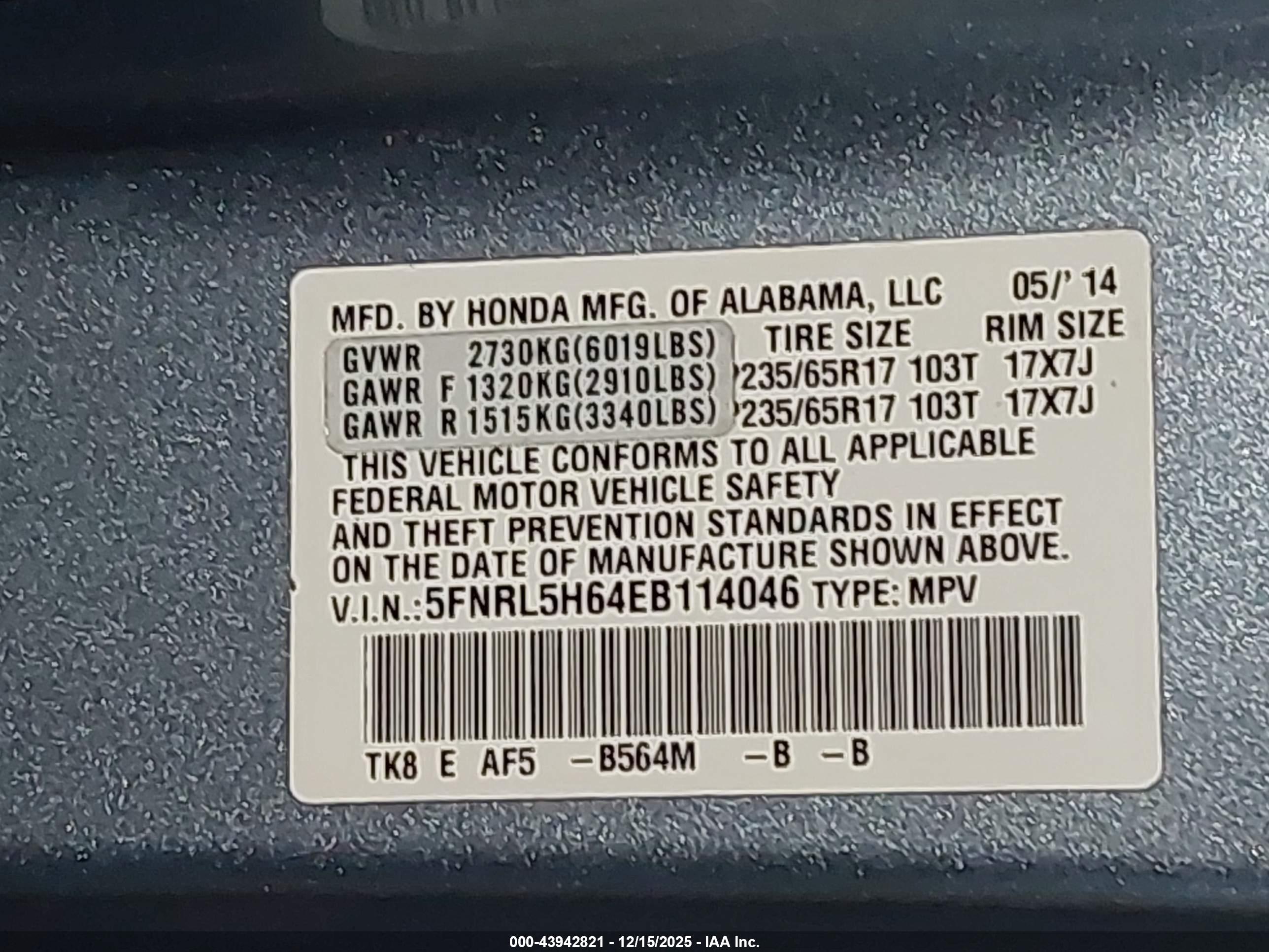 HONDA ODYSSEY image 9