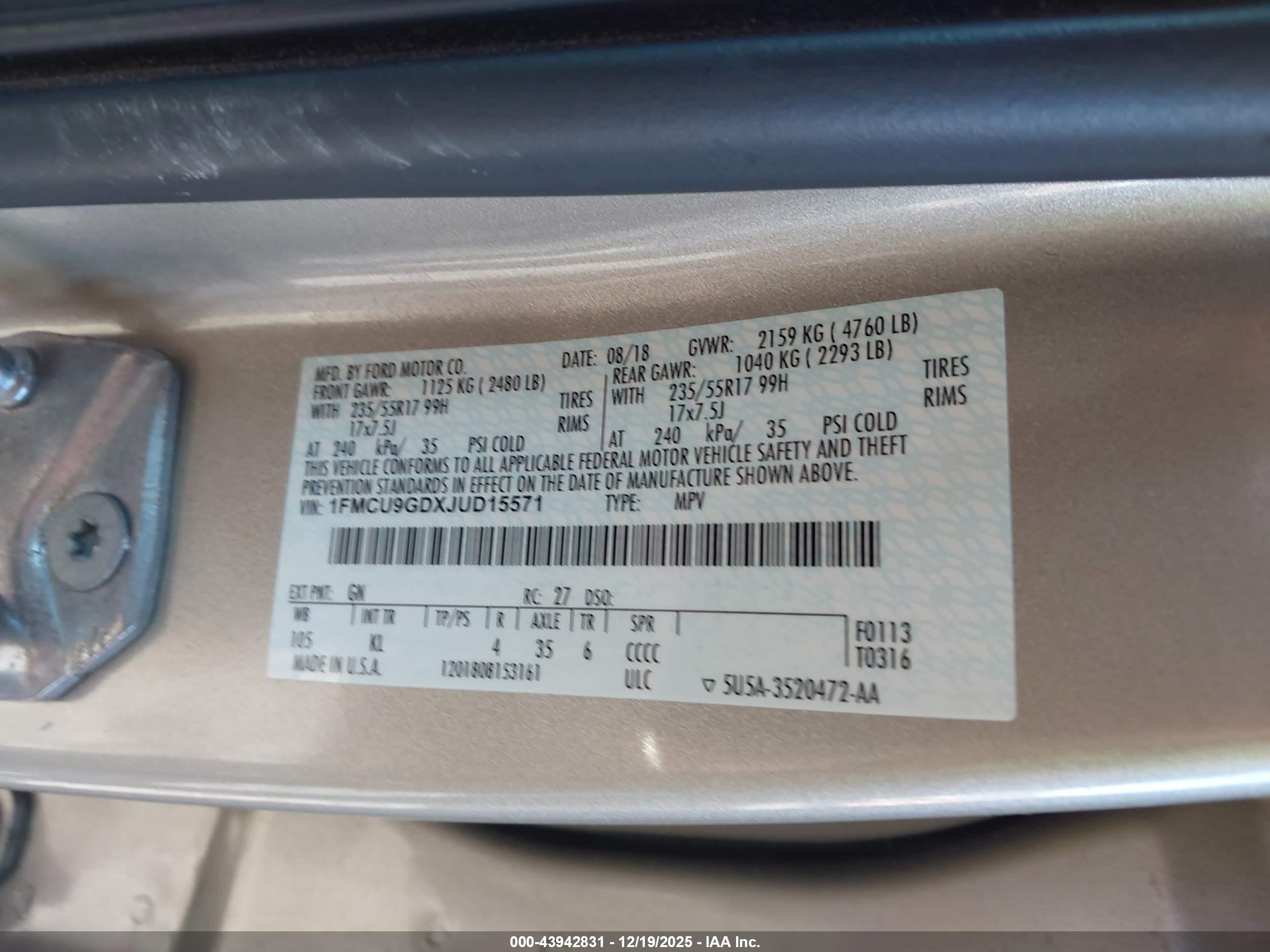 FORD ESCAPE image 9