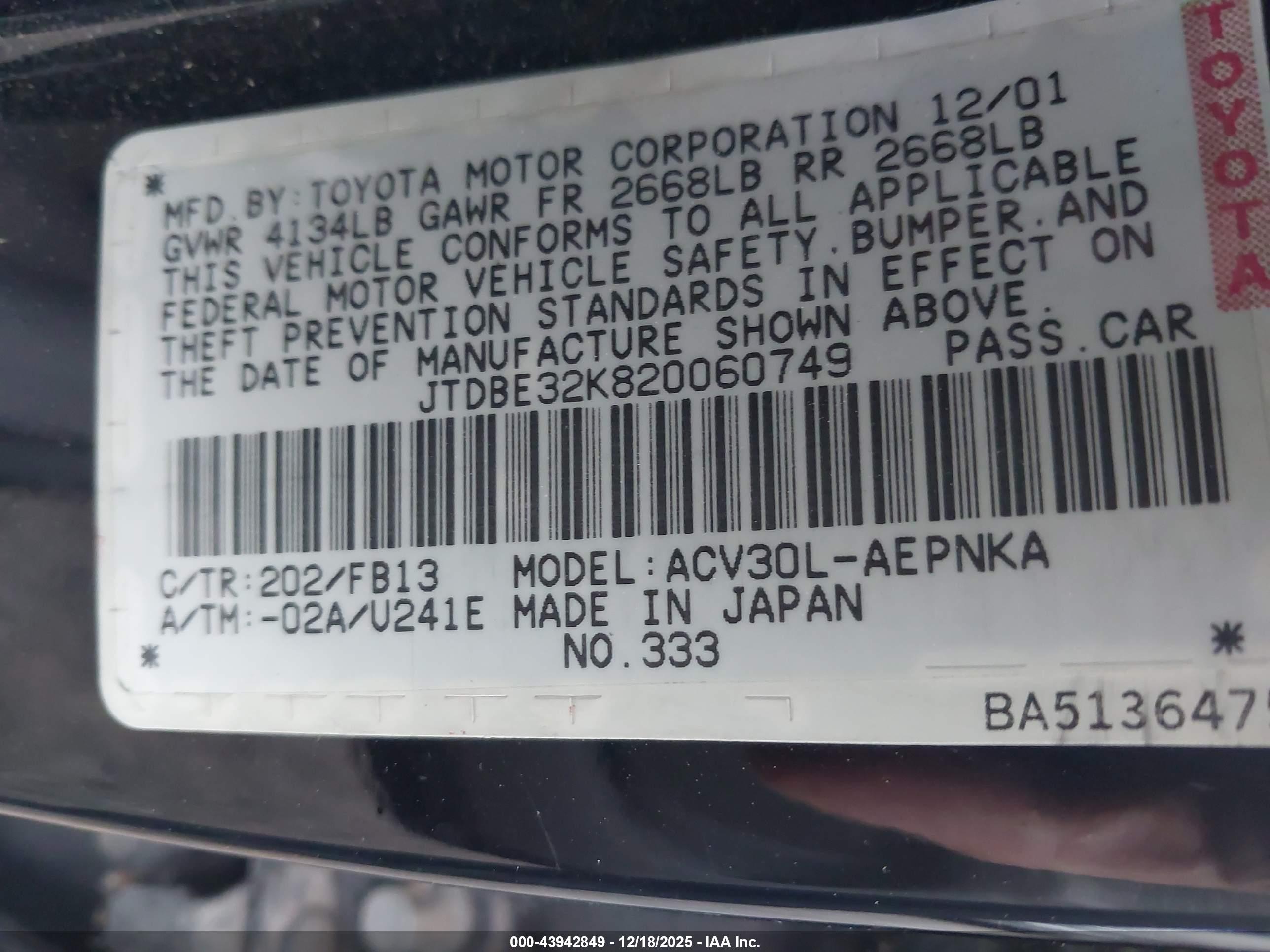 TOYOTA CAMRY image 9