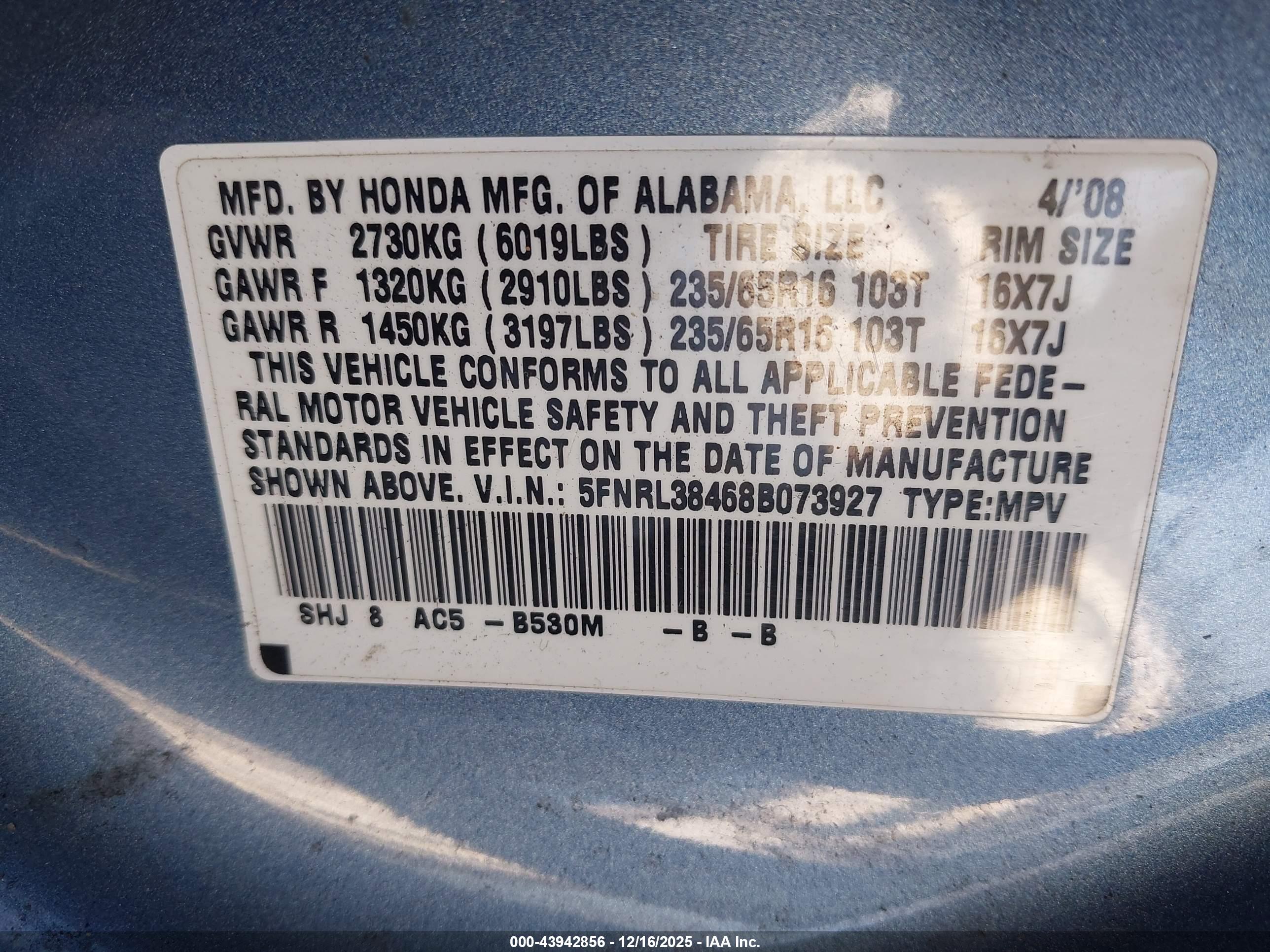 HONDA ODYSSEY image 9