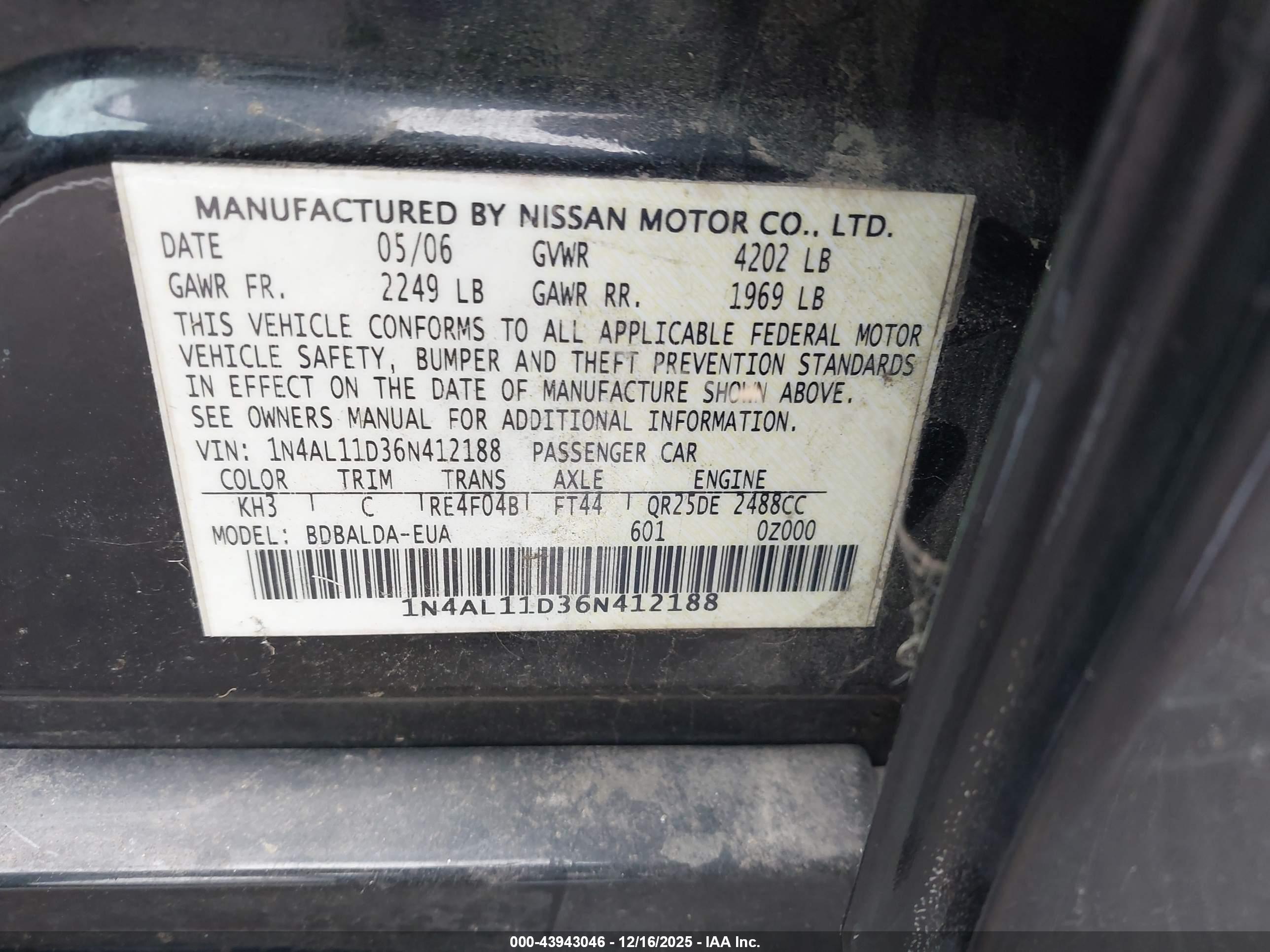 NISSAN ALTIMA image 9