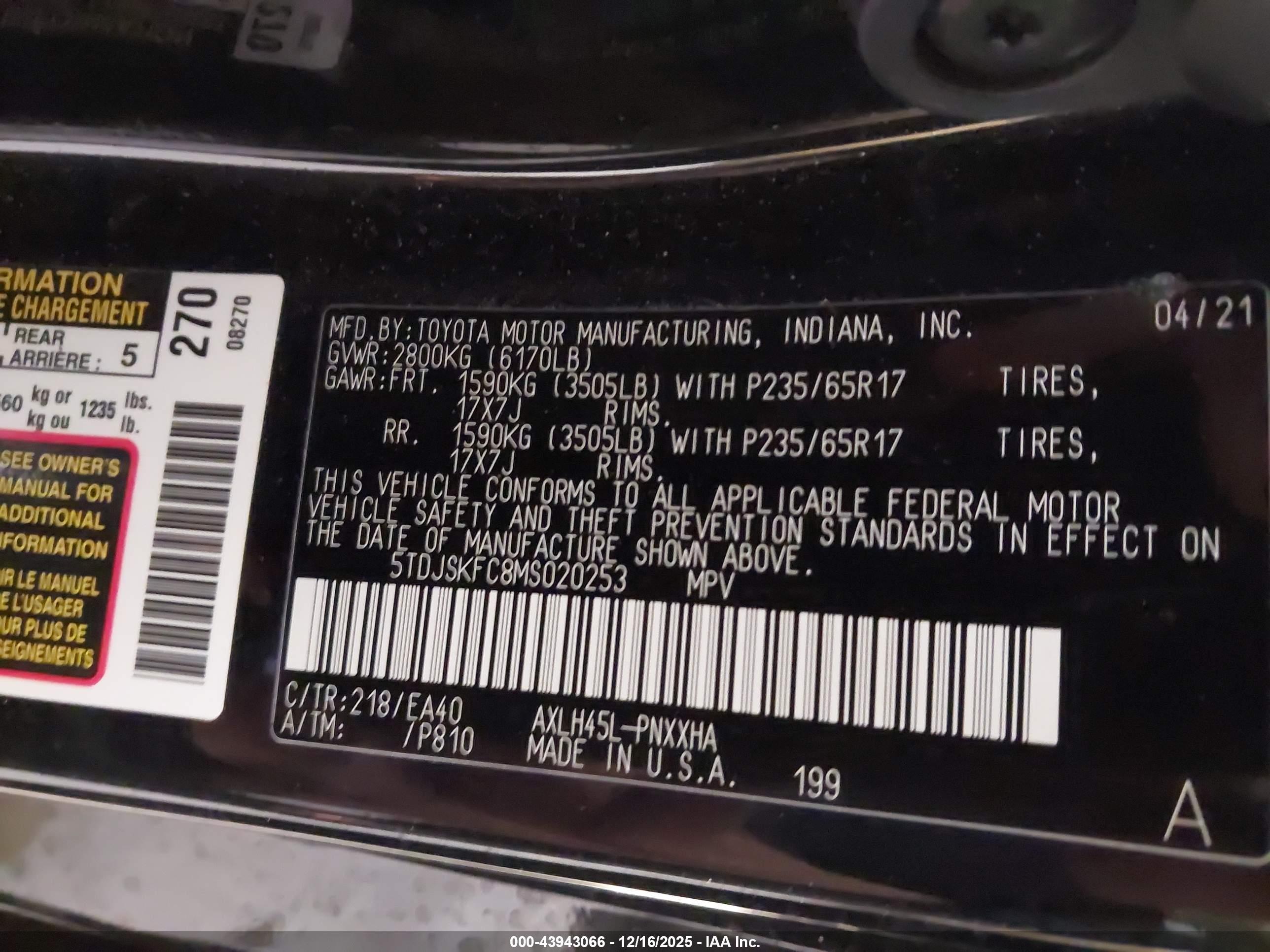 TOYOTA SIENNA image 9