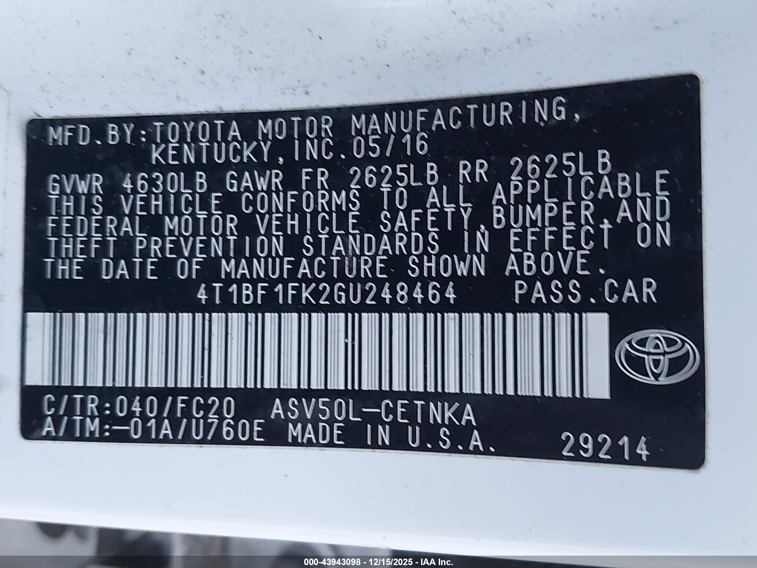 TOYOTA CAMRY image 9