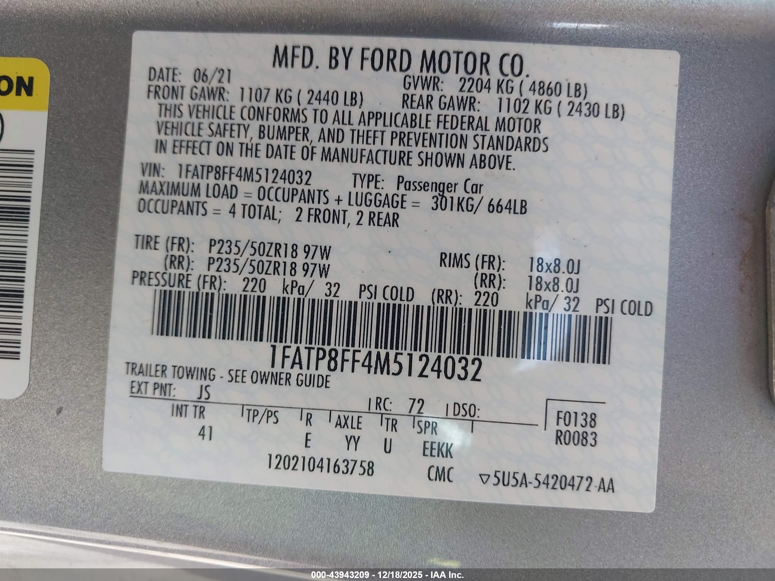 FORD MUSTANG image 9