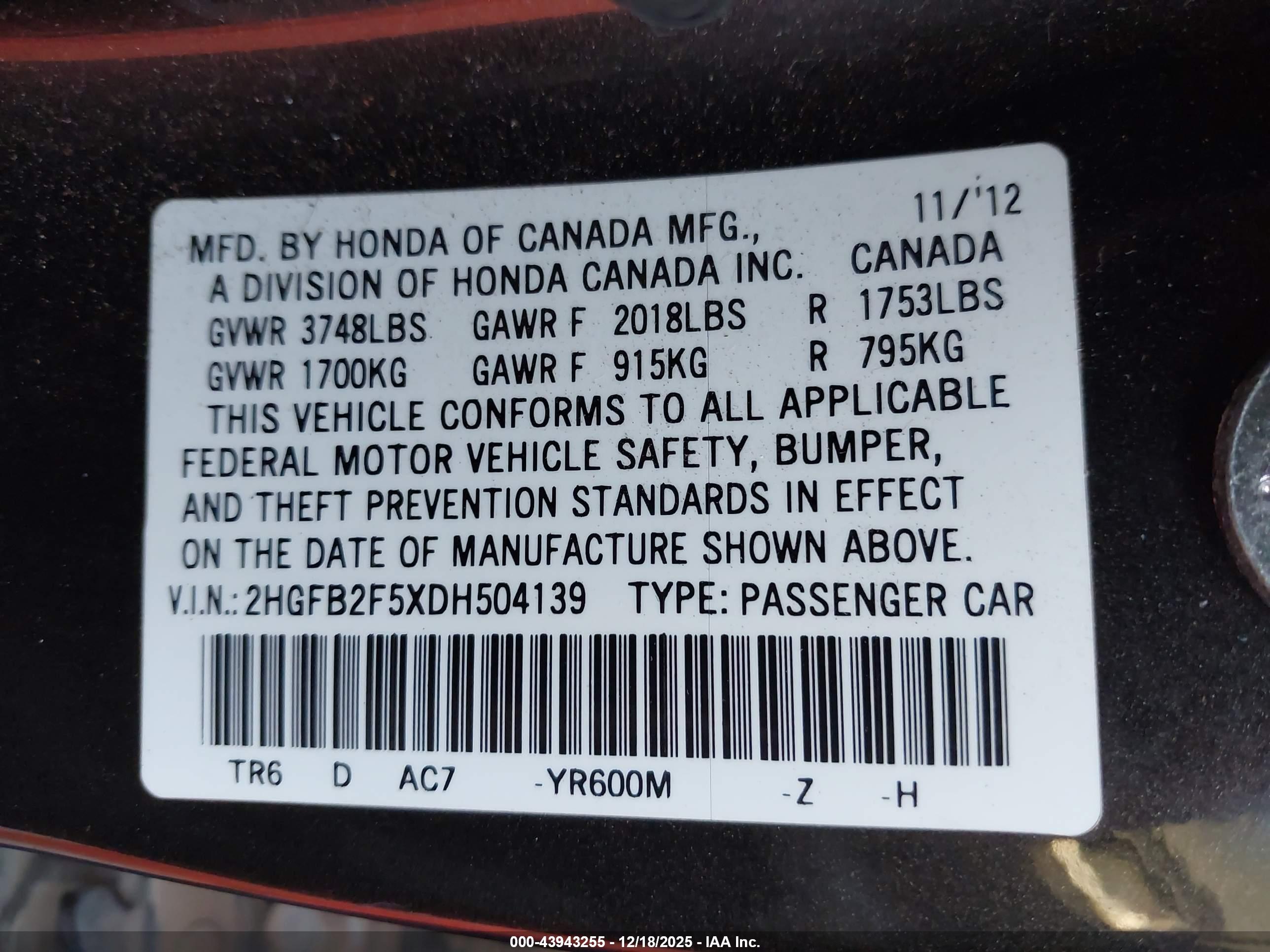 HONDA CIVIC image 9