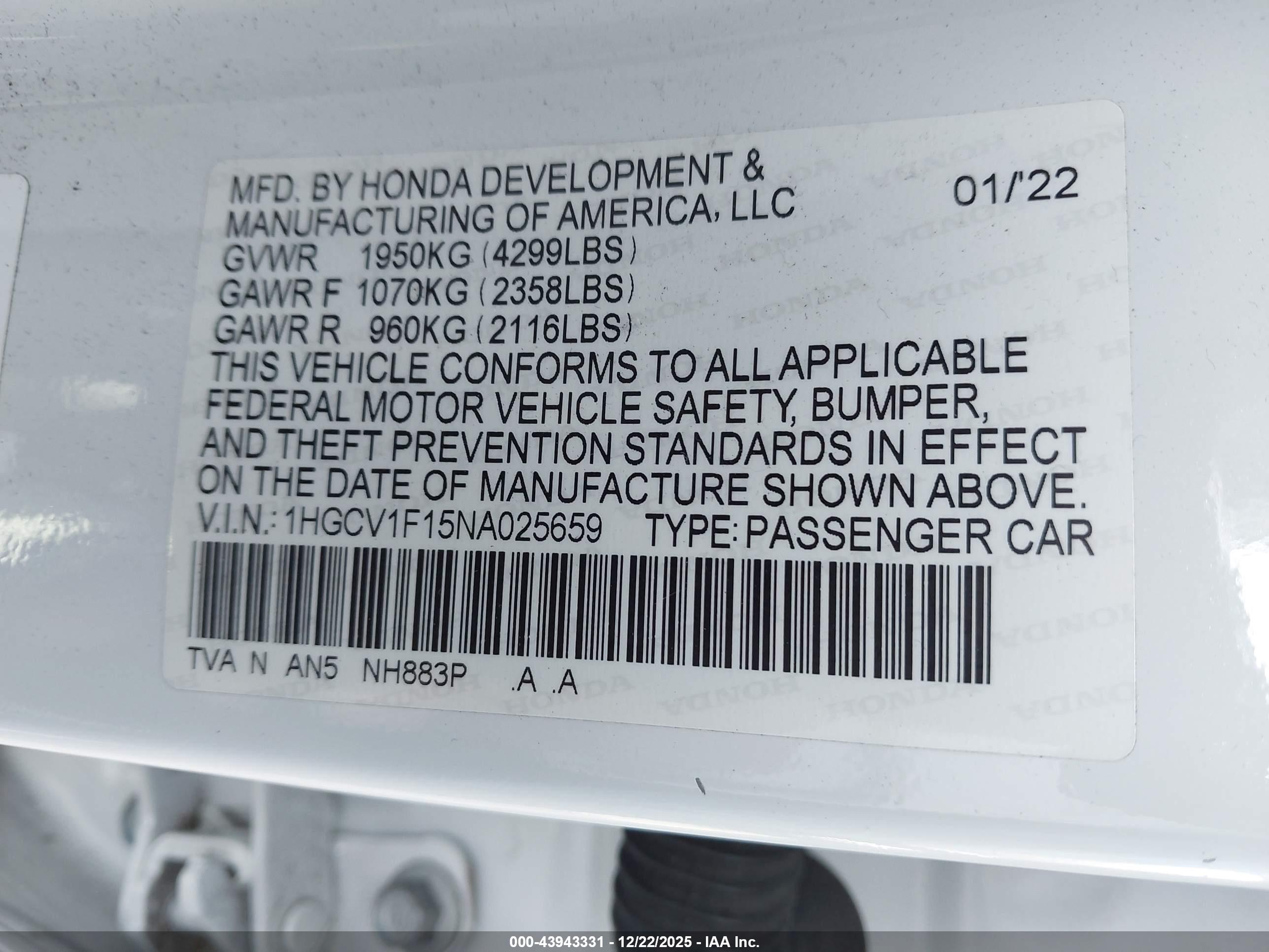 HONDA ACCORD image 9
