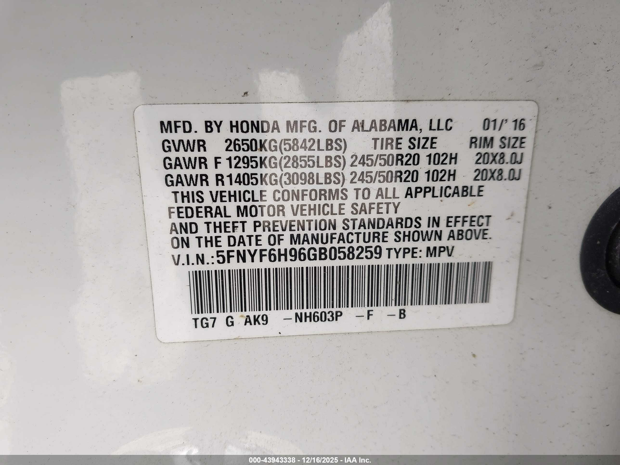 HONDA PILOT image 9