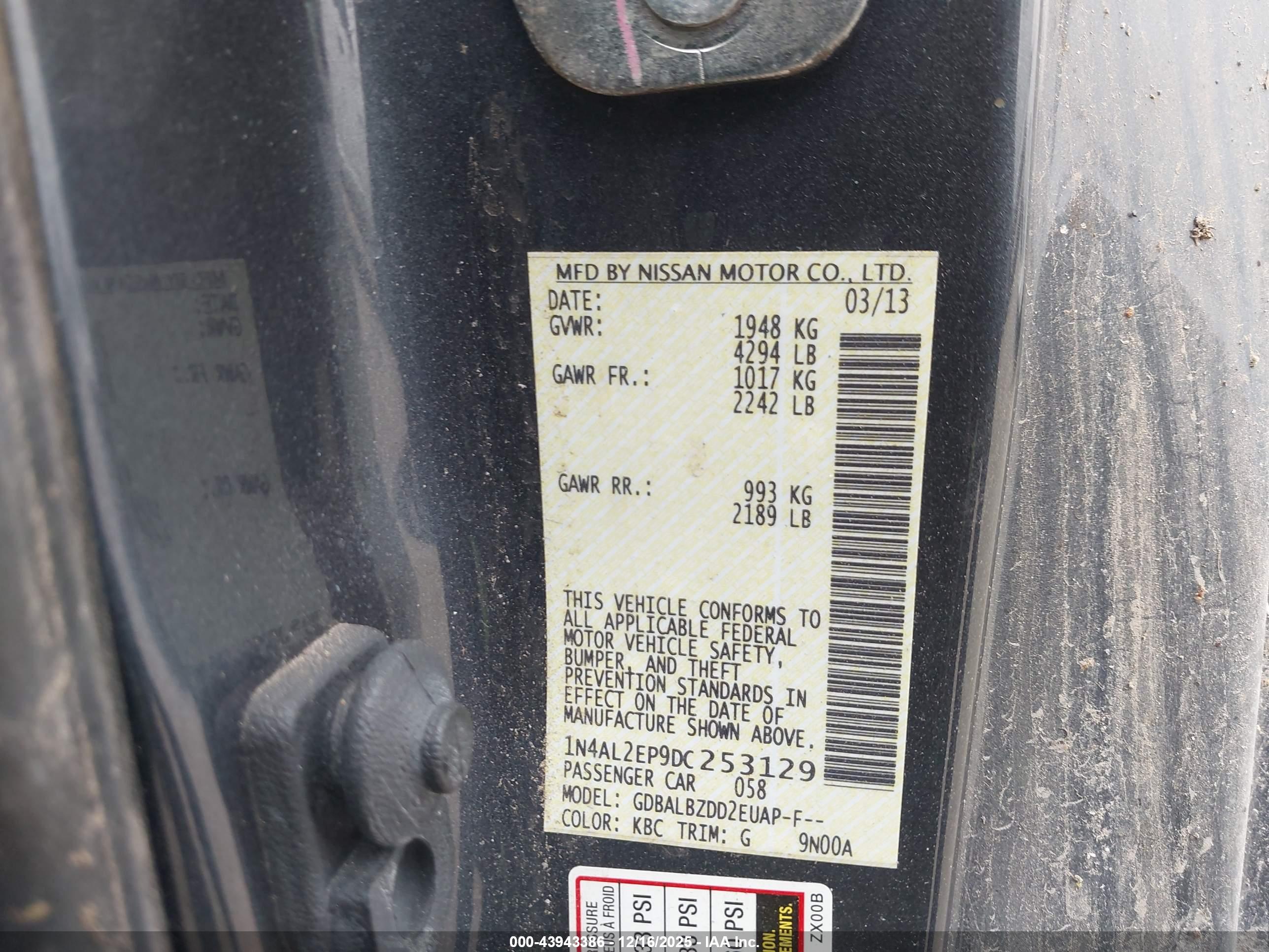 NISSAN ALTIMA image 9