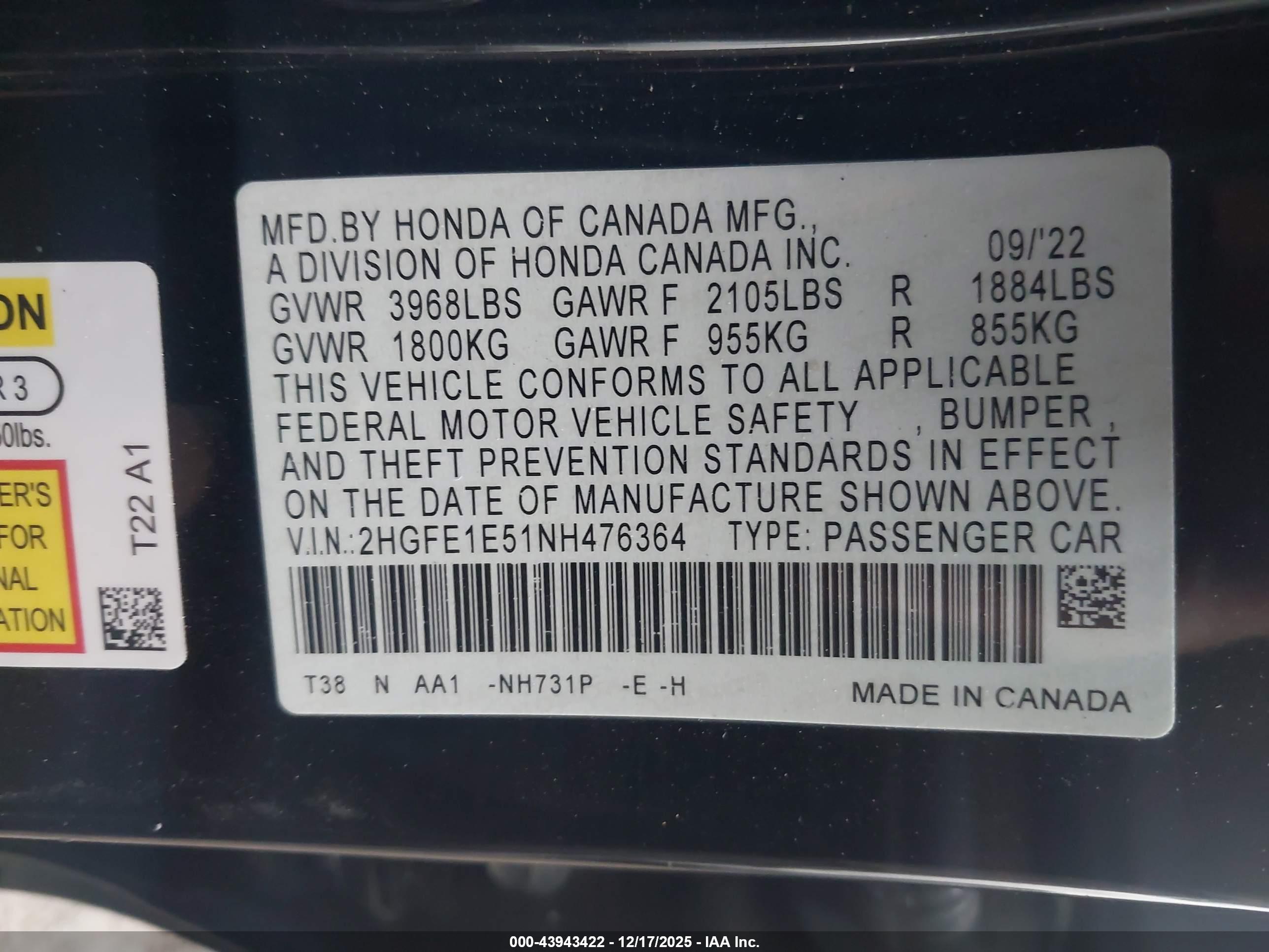 HONDA CIVIC image 9