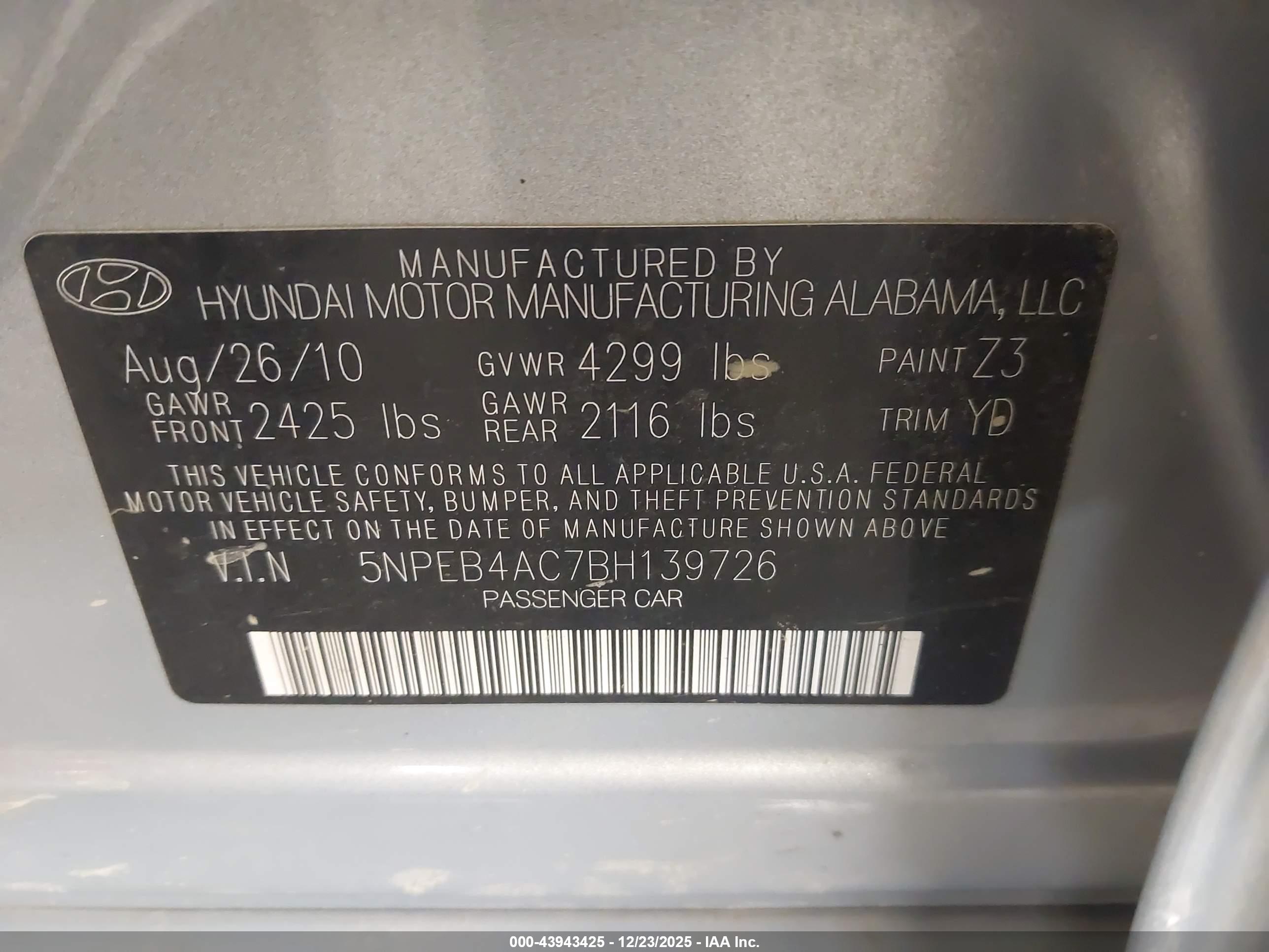 HYUNDAI SONATA image 9