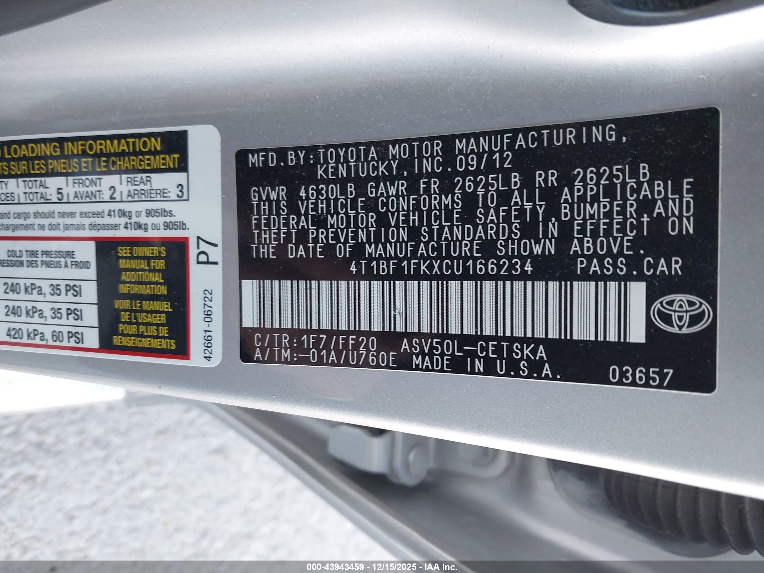 TOYOTA CAMRY image 9