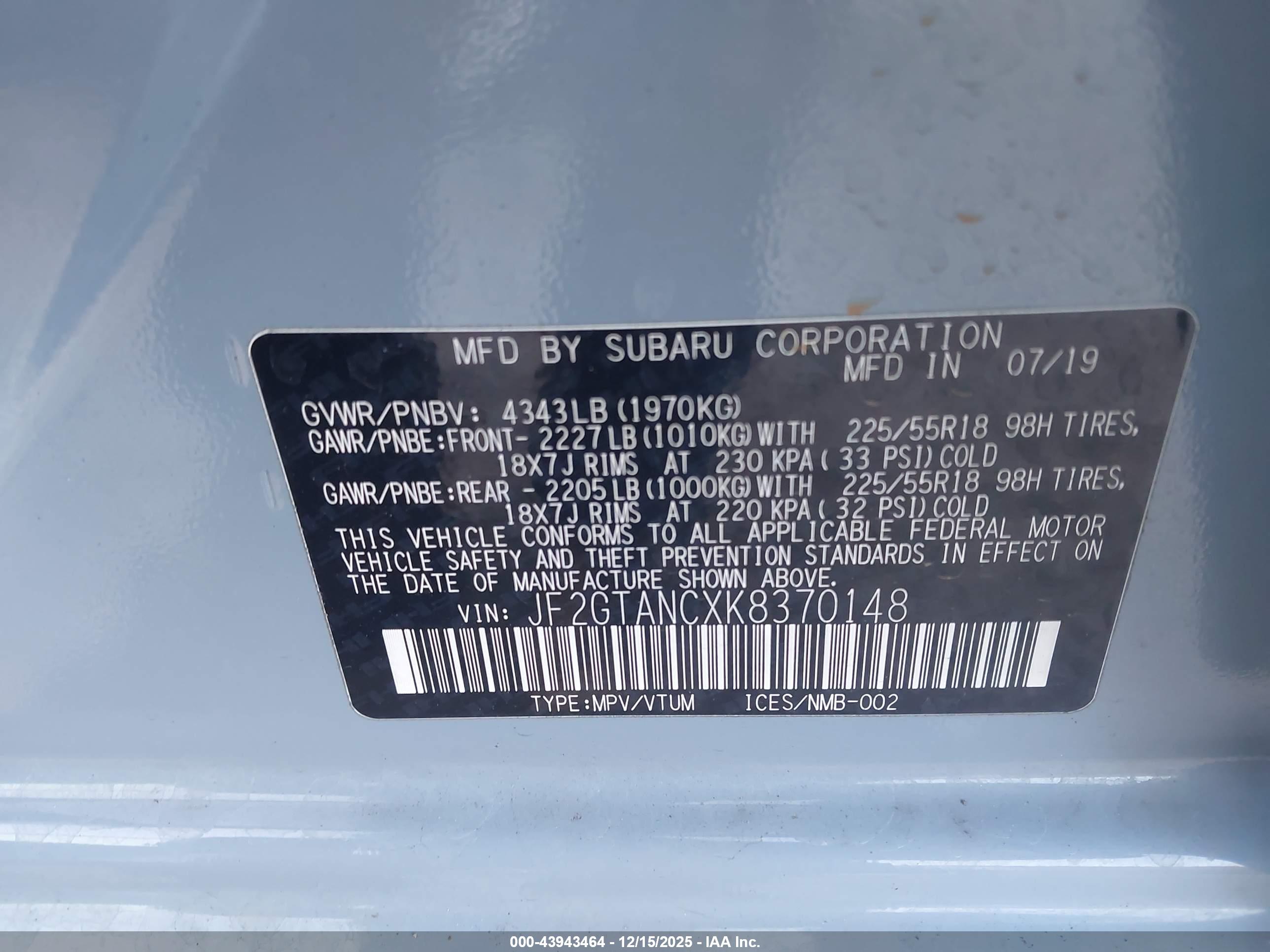 SUBARU CROSSTREK image 9
