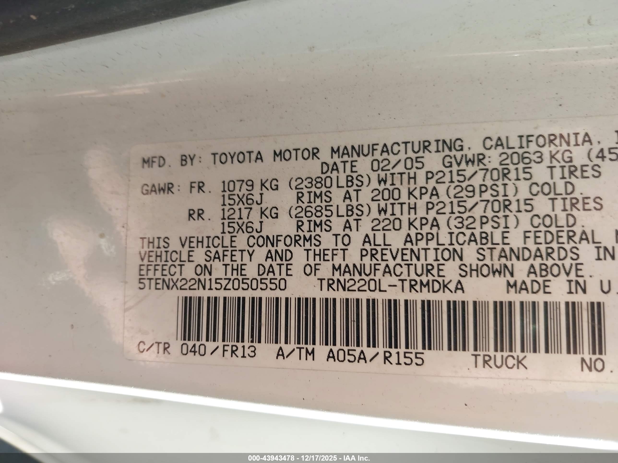 TOYOTA TACOMA image 9