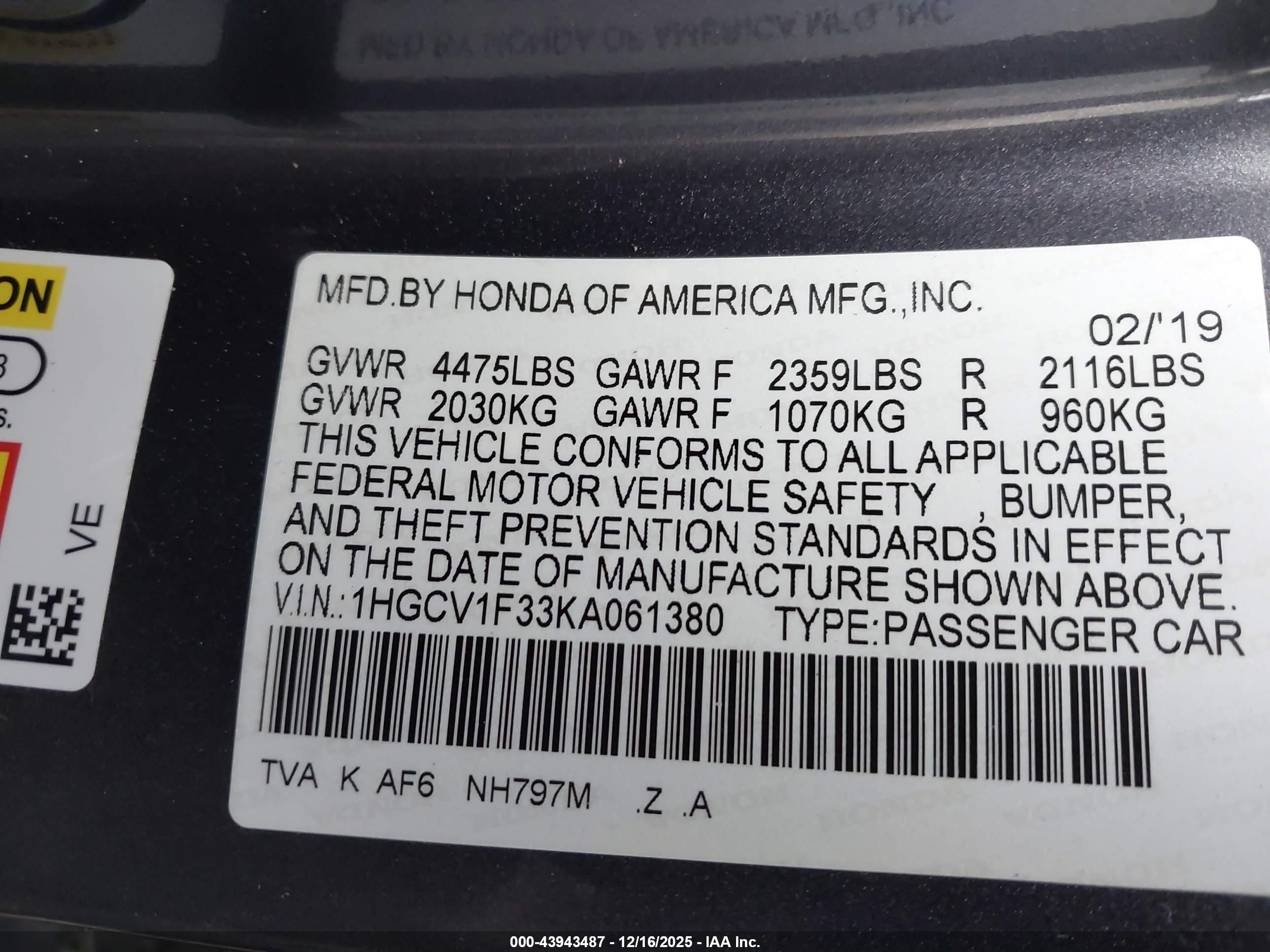 HONDA ACCORD image 9