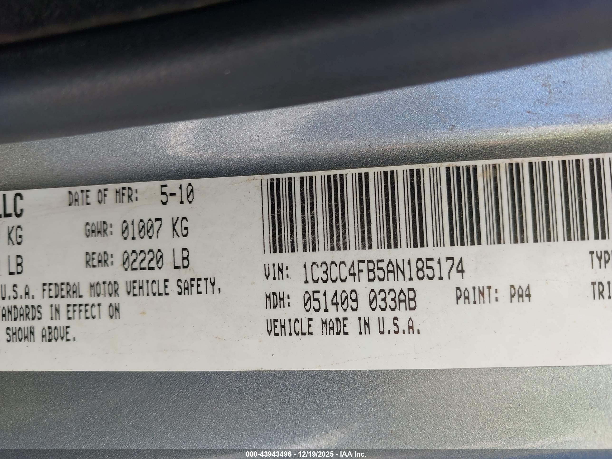 CHRYSLER SEBRING image 9