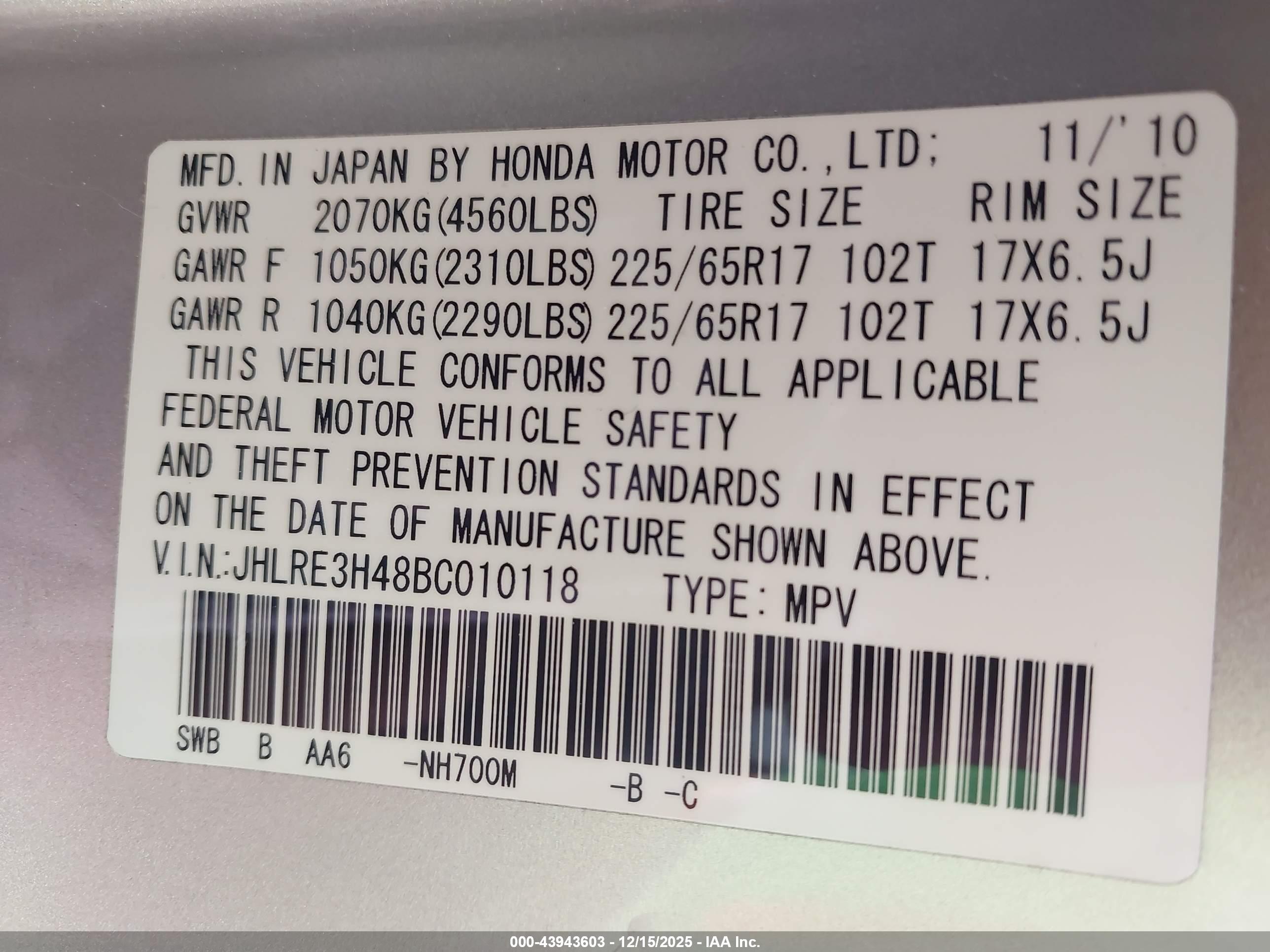 HONDA CR-V image 9