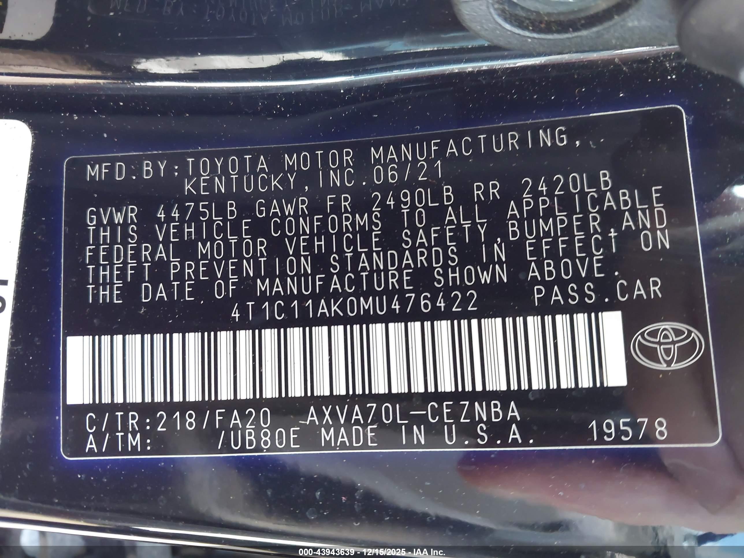 TOYOTA CAMRY image 9