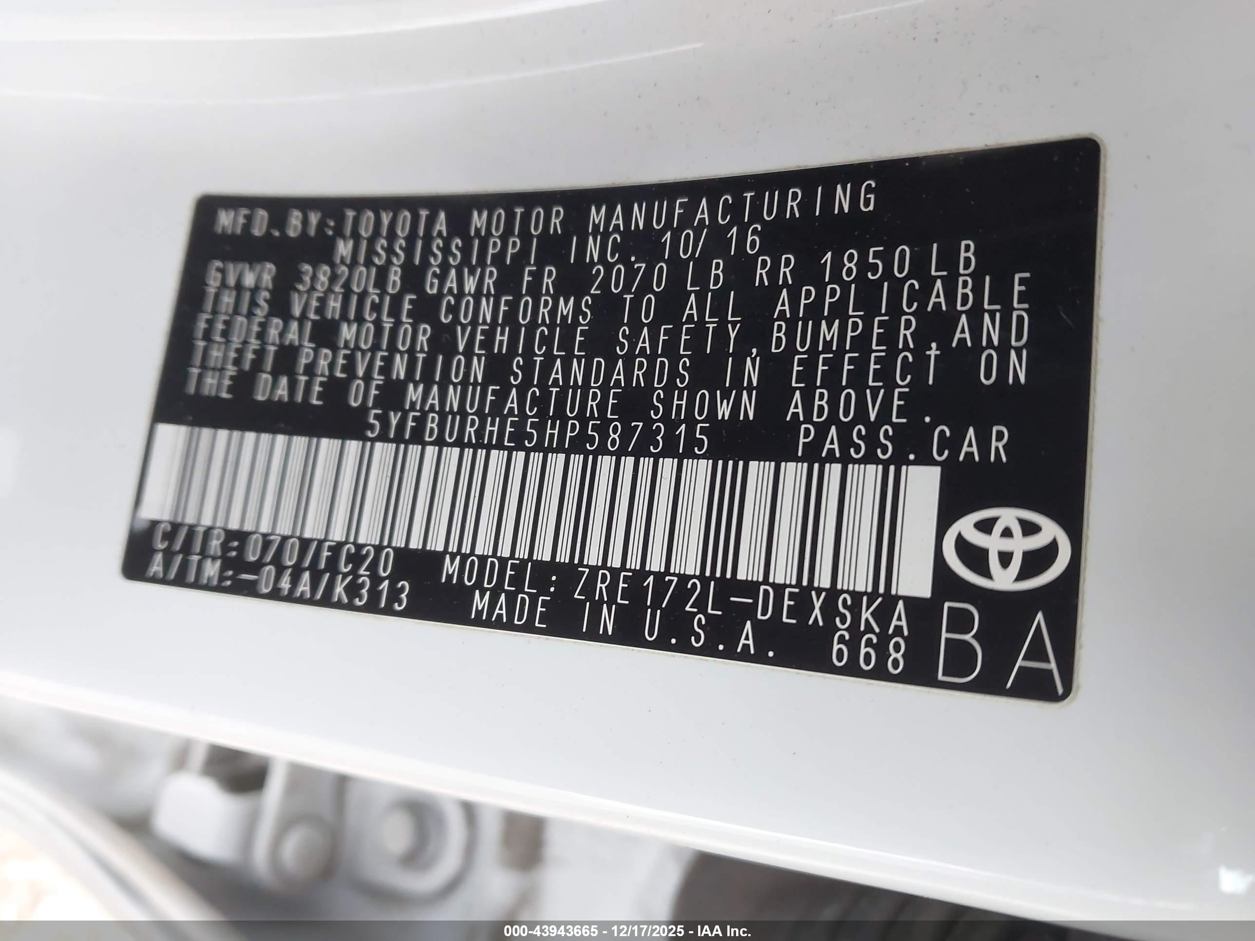 TOYOTA COROLLA image 9