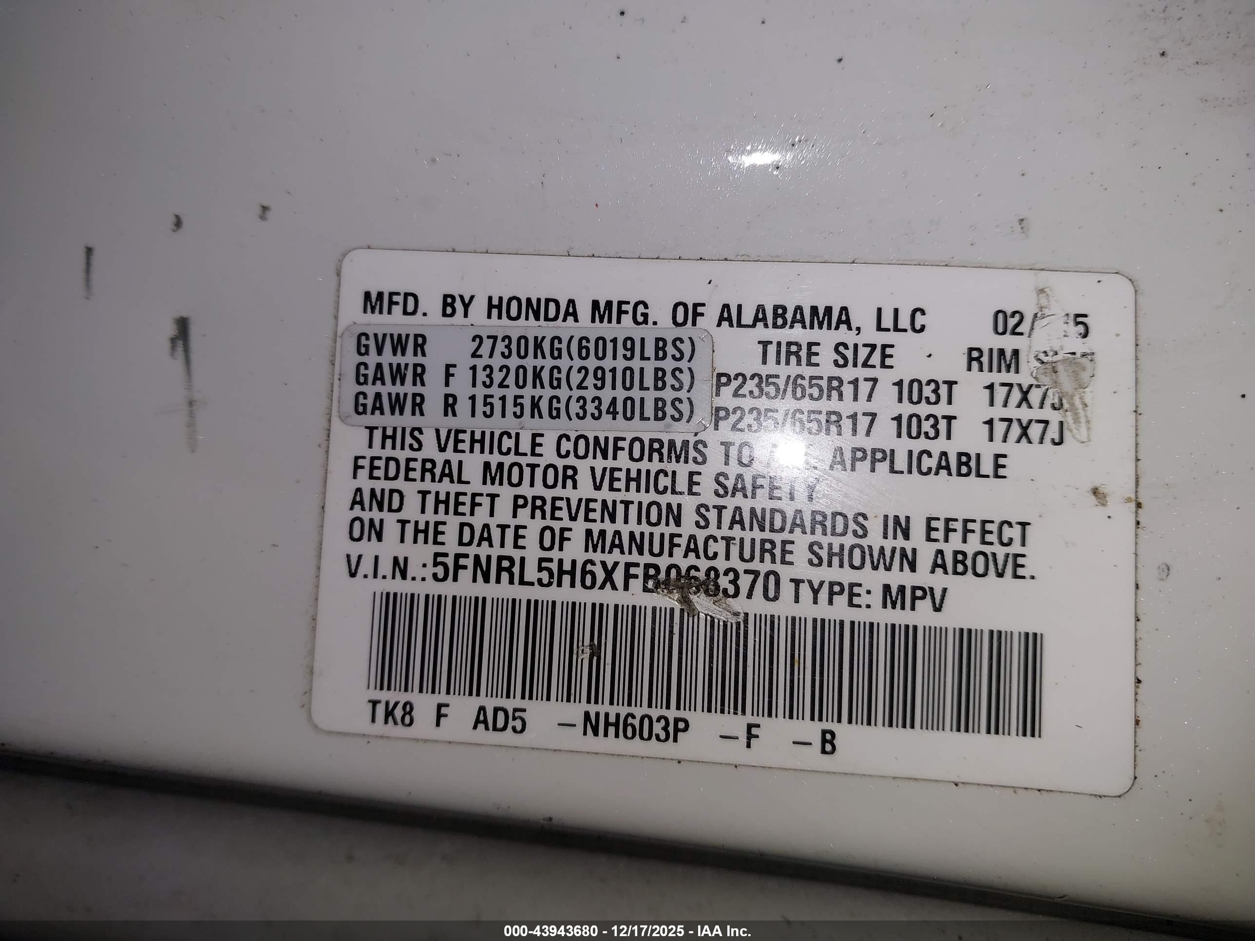 HONDA ODYSSEY image 9