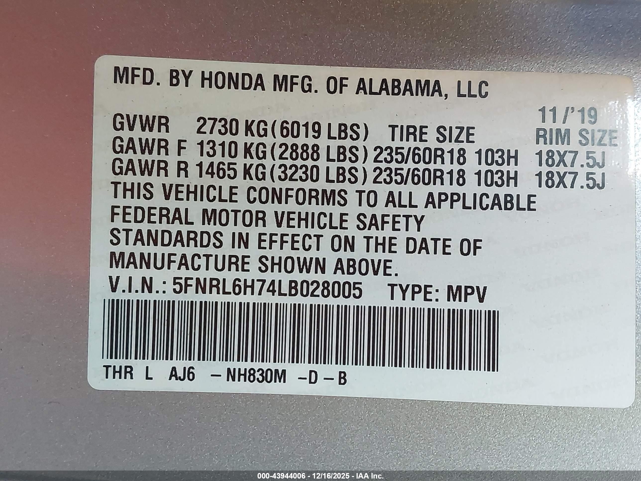 HONDA ODYSSEY image 9