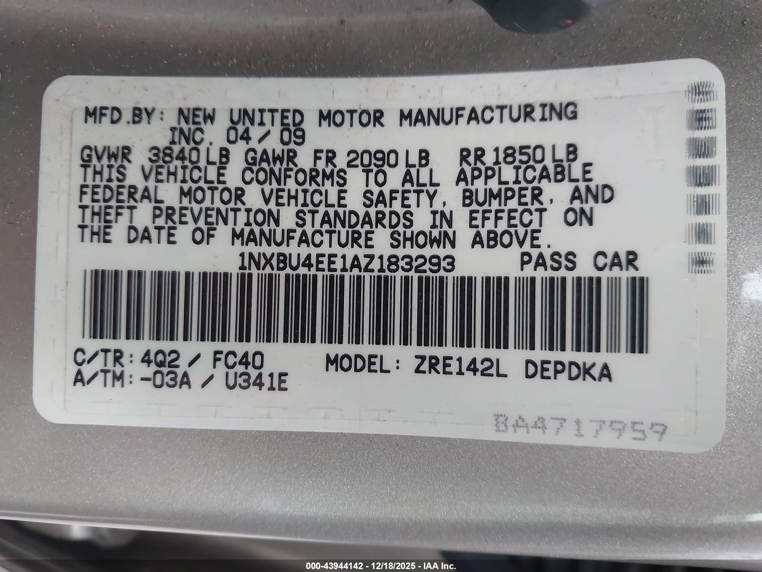 TOYOTA COROLLA image 9