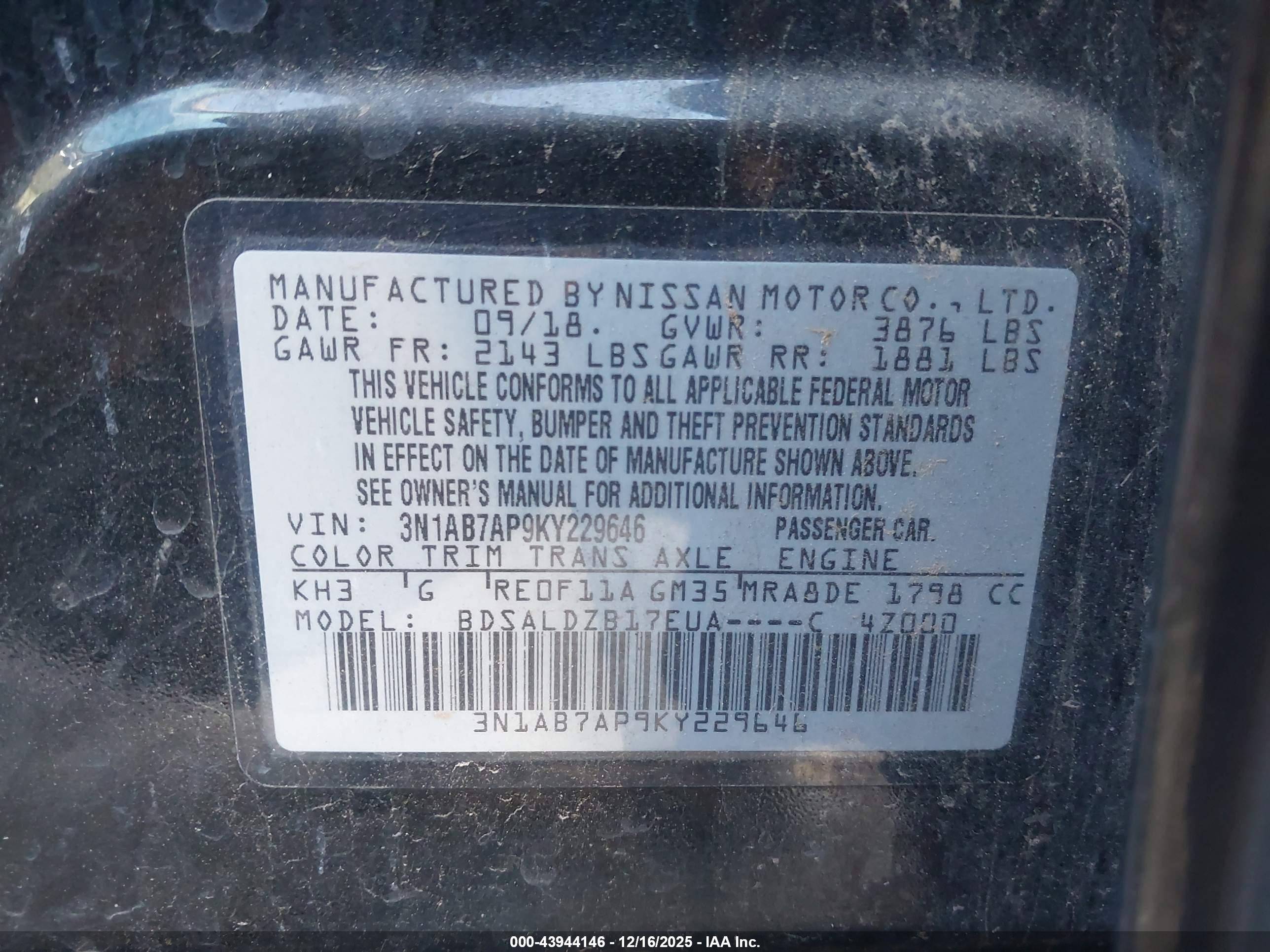 NISSAN SENTRA image 9