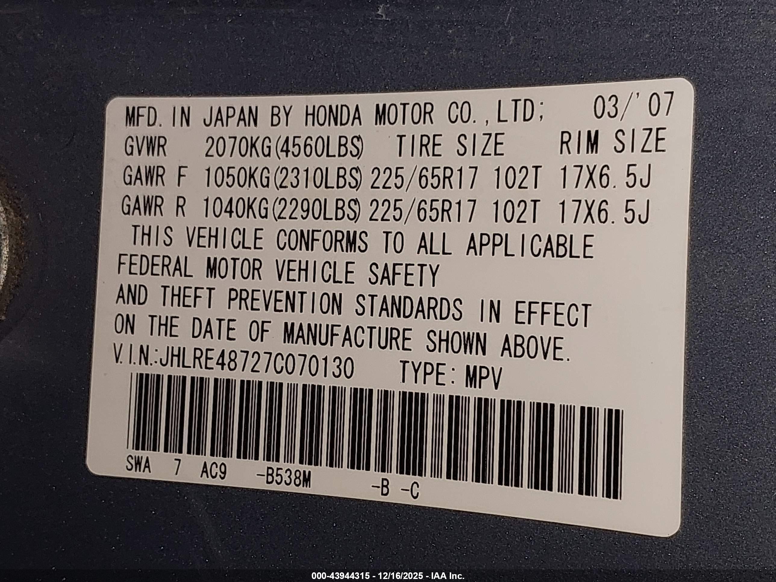 HONDA CR-V image 9