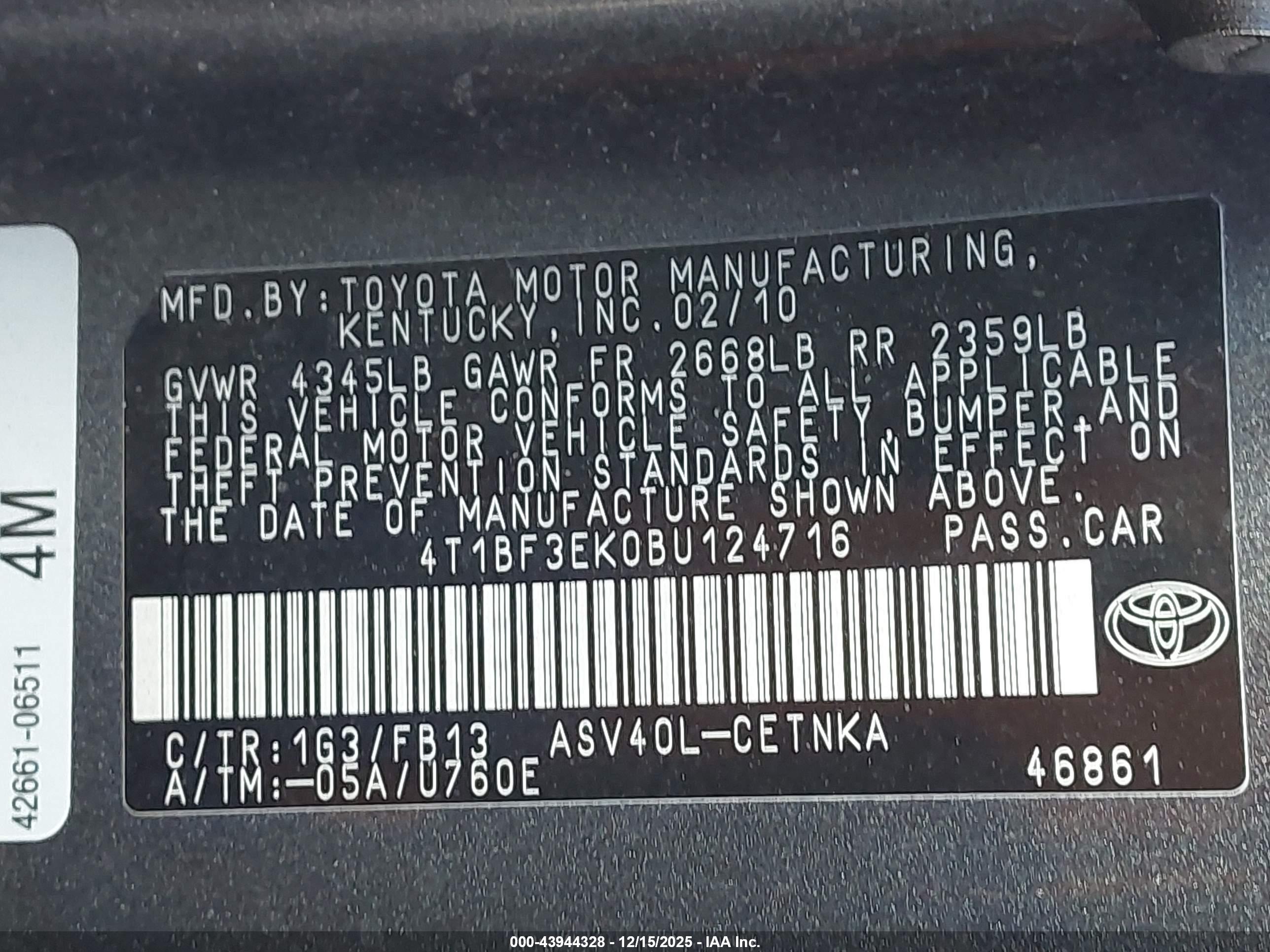 TOYOTA CAMRY image 9