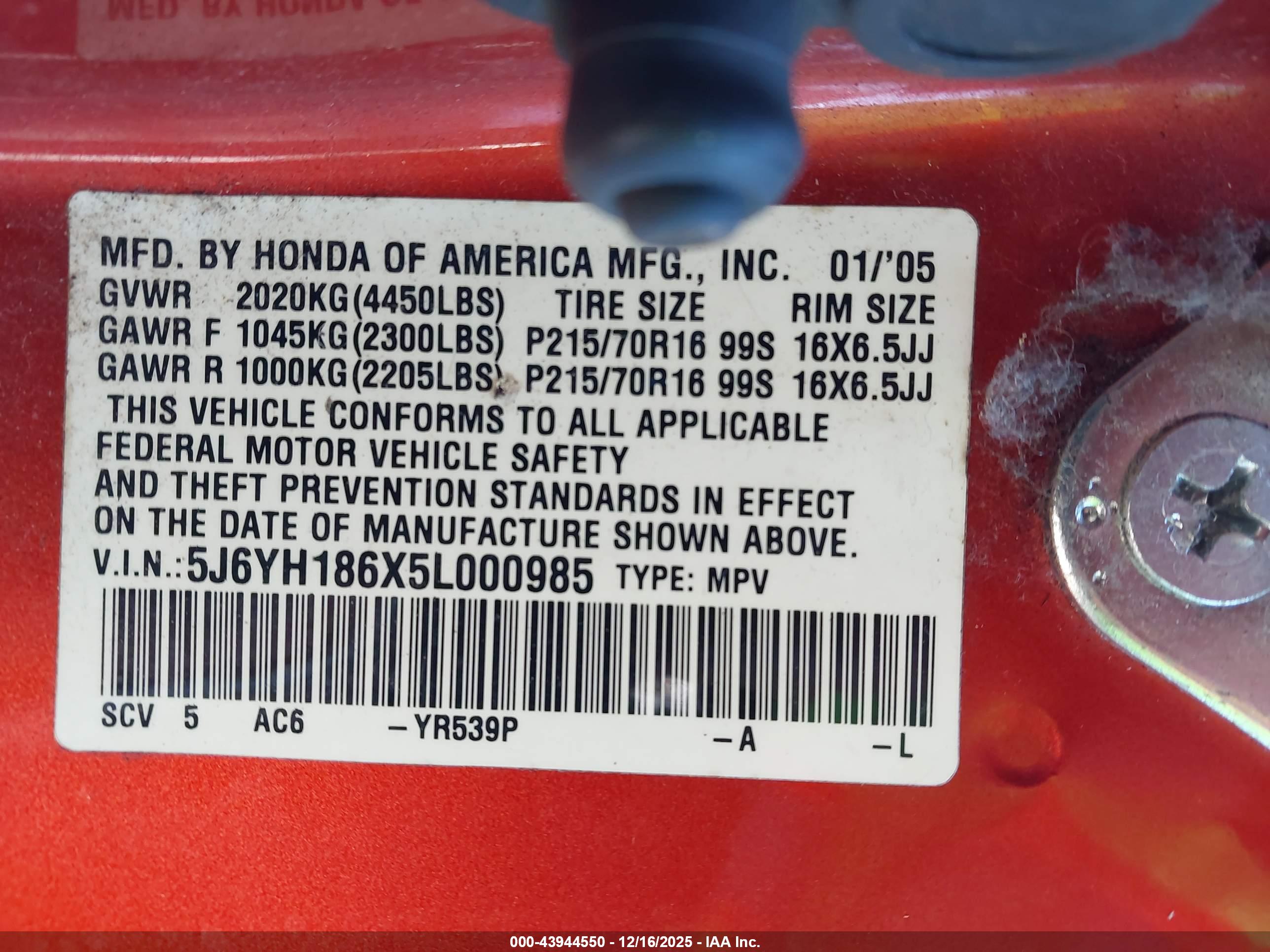 HONDA ELEMENT image 9