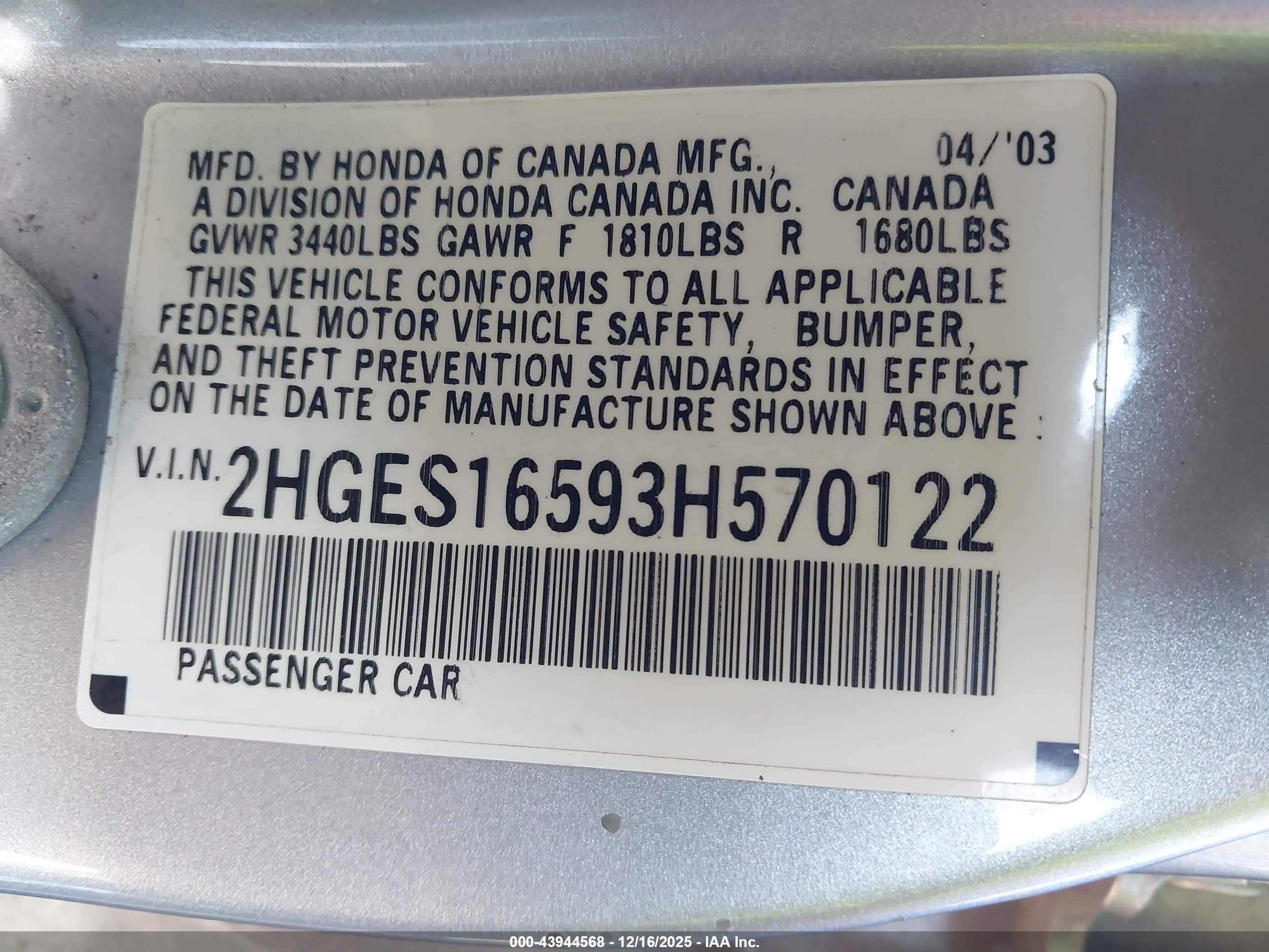 HONDA CIVIC image 9