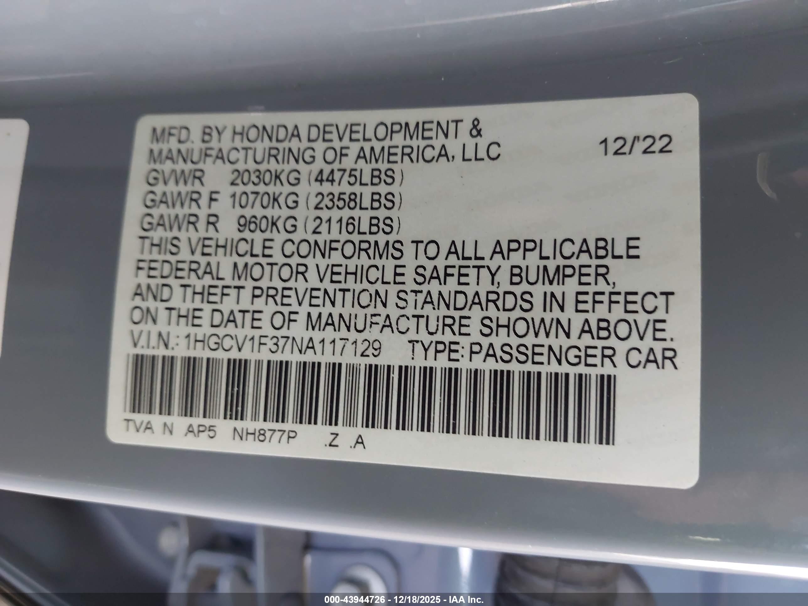 HONDA ACCORD image 9