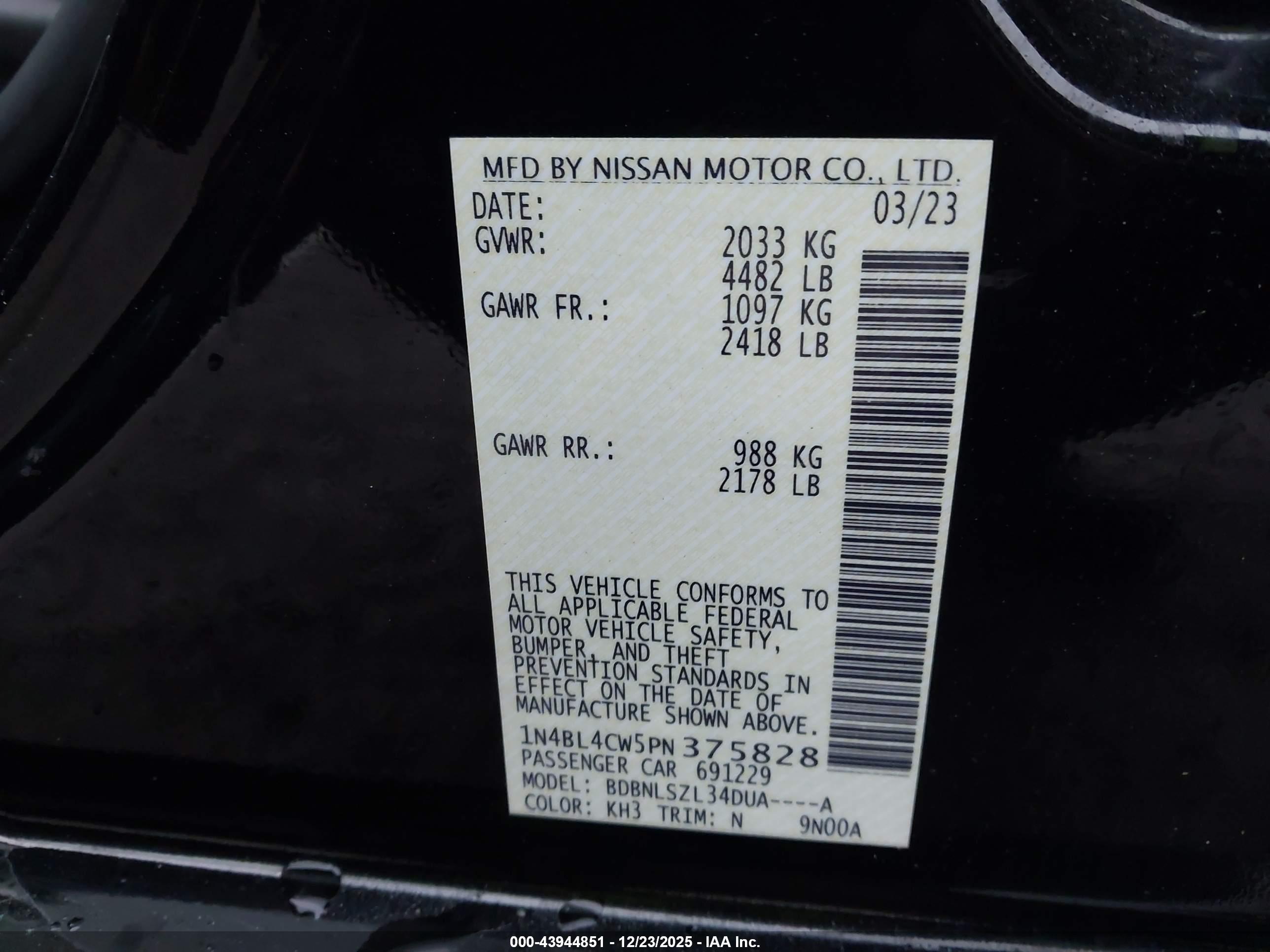 NISSAN ALTIMA image 9