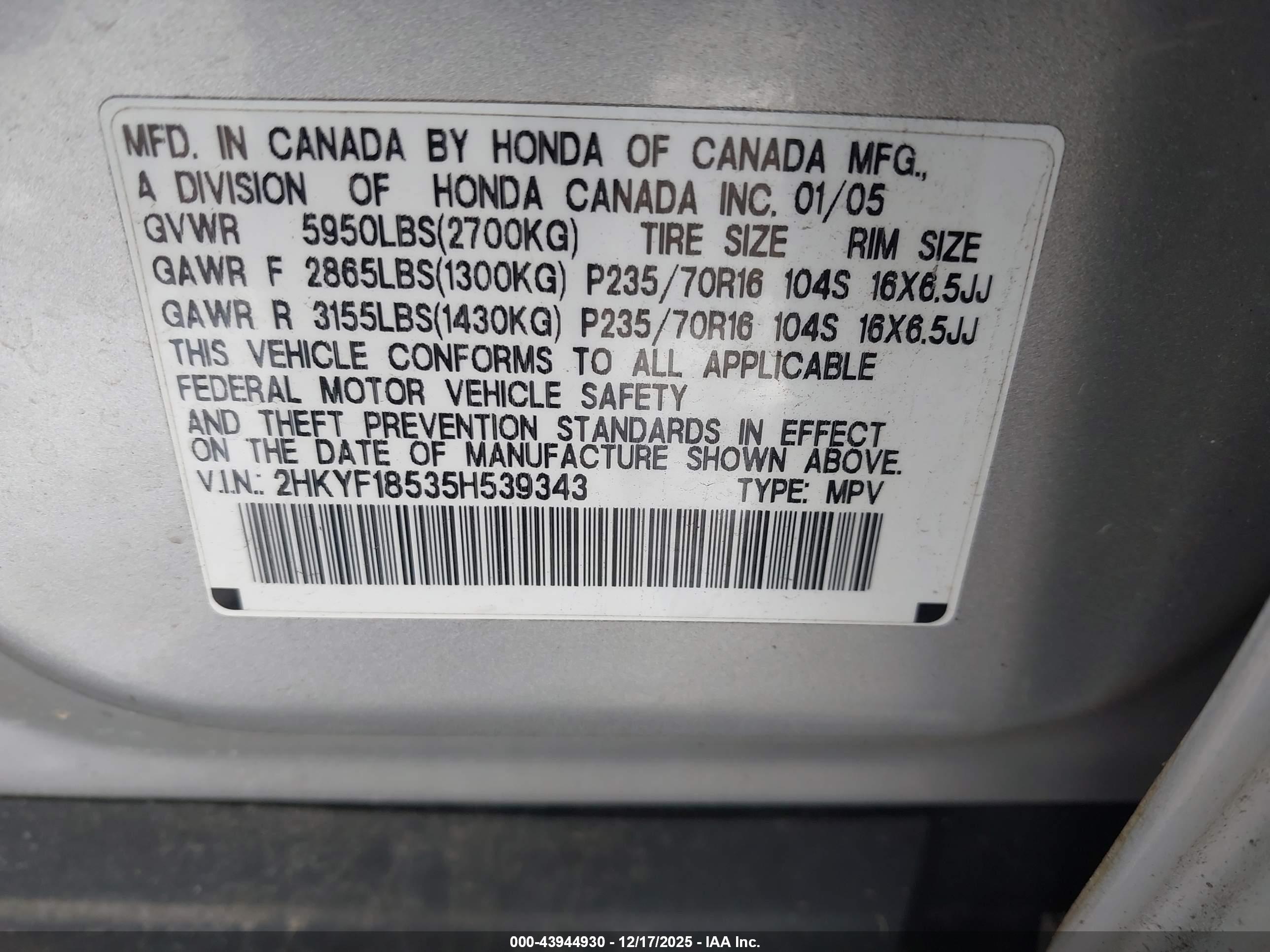 HONDA PILOT image 9