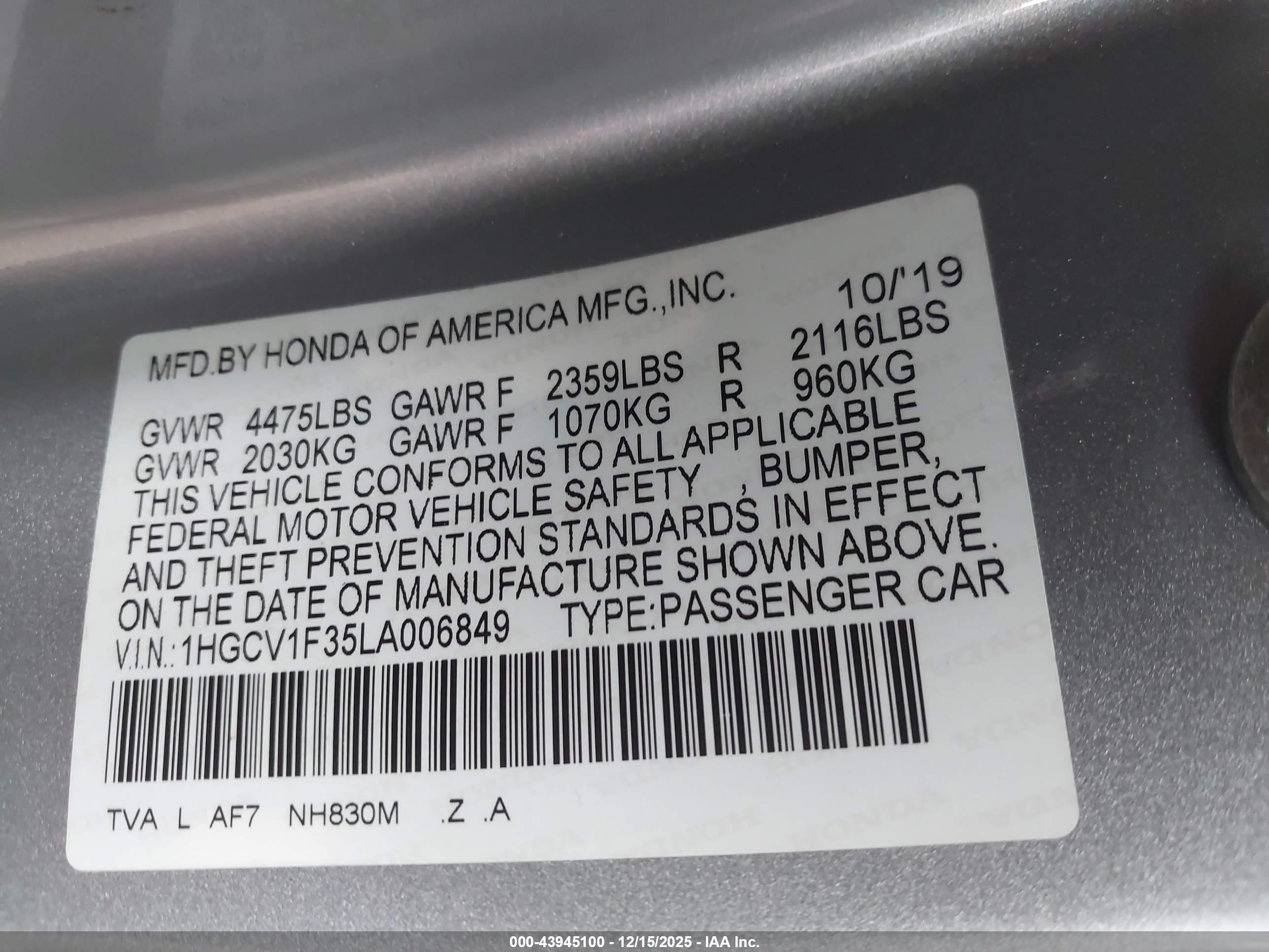 HONDA ACCORD image 9