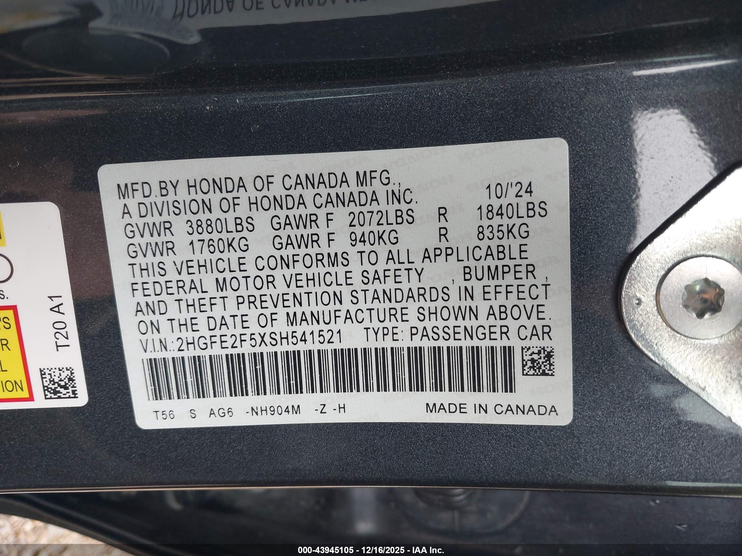 HONDA CIVIC image 9