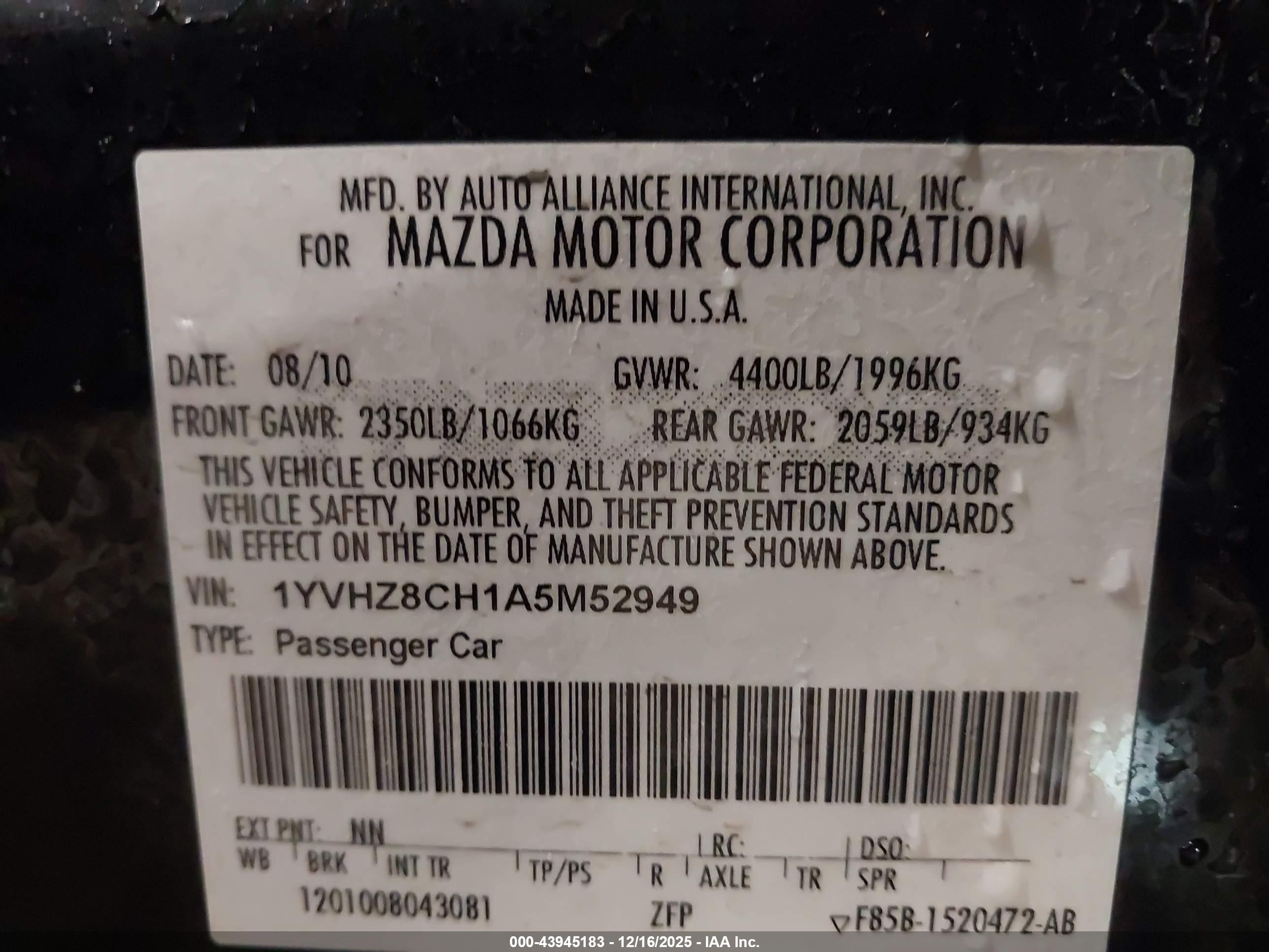 MAZDA MAZDA6 image 9