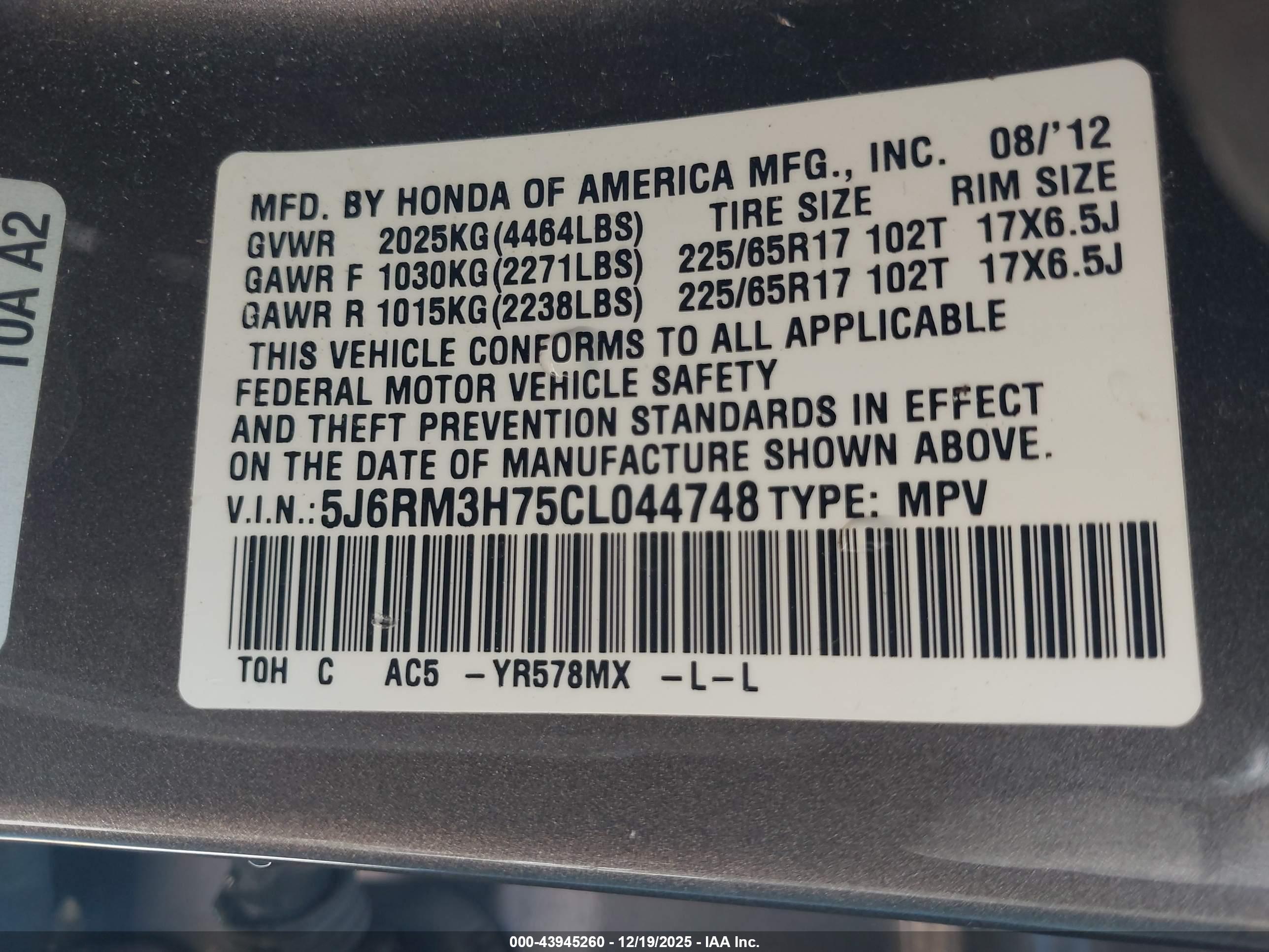 HONDA CR-V image 9
